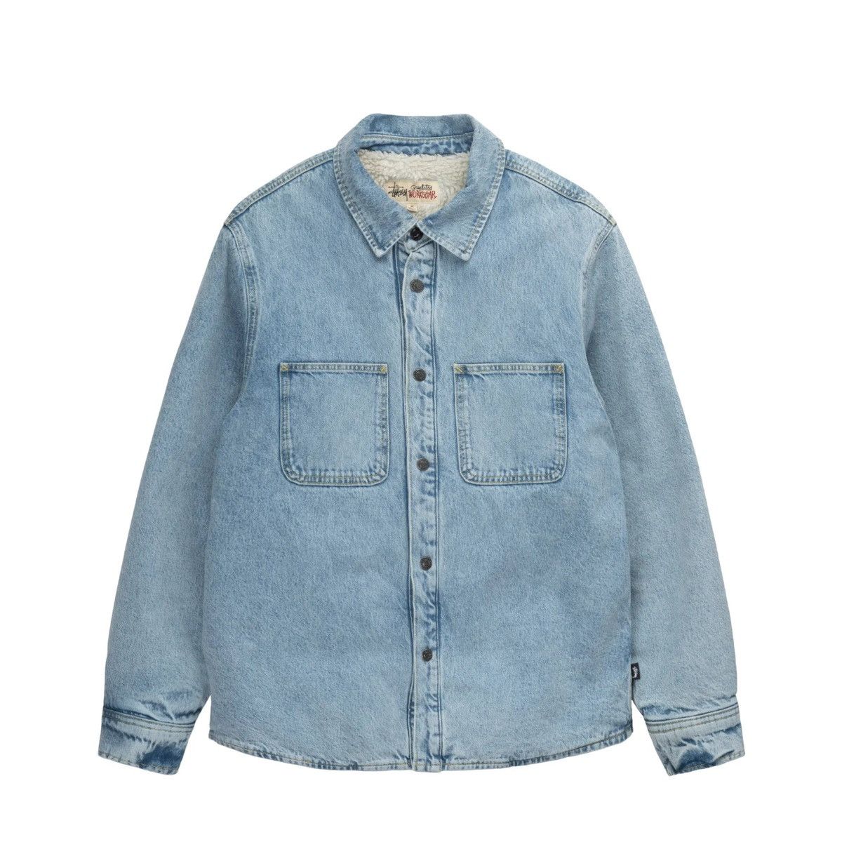 Stussy stussy sherpa denim shirt | Grailed