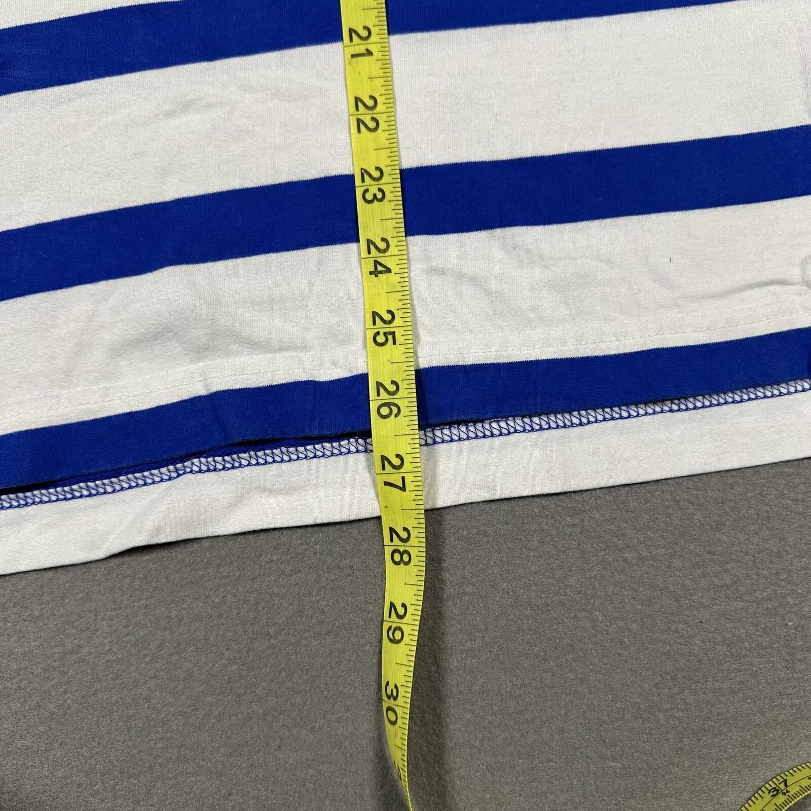 Abercrombie & Fitch Abercrombie & Fitch Men Polo Shirt XL White Blue Striped Size US XL / EU 56 / 4 - 5 Thumbnail