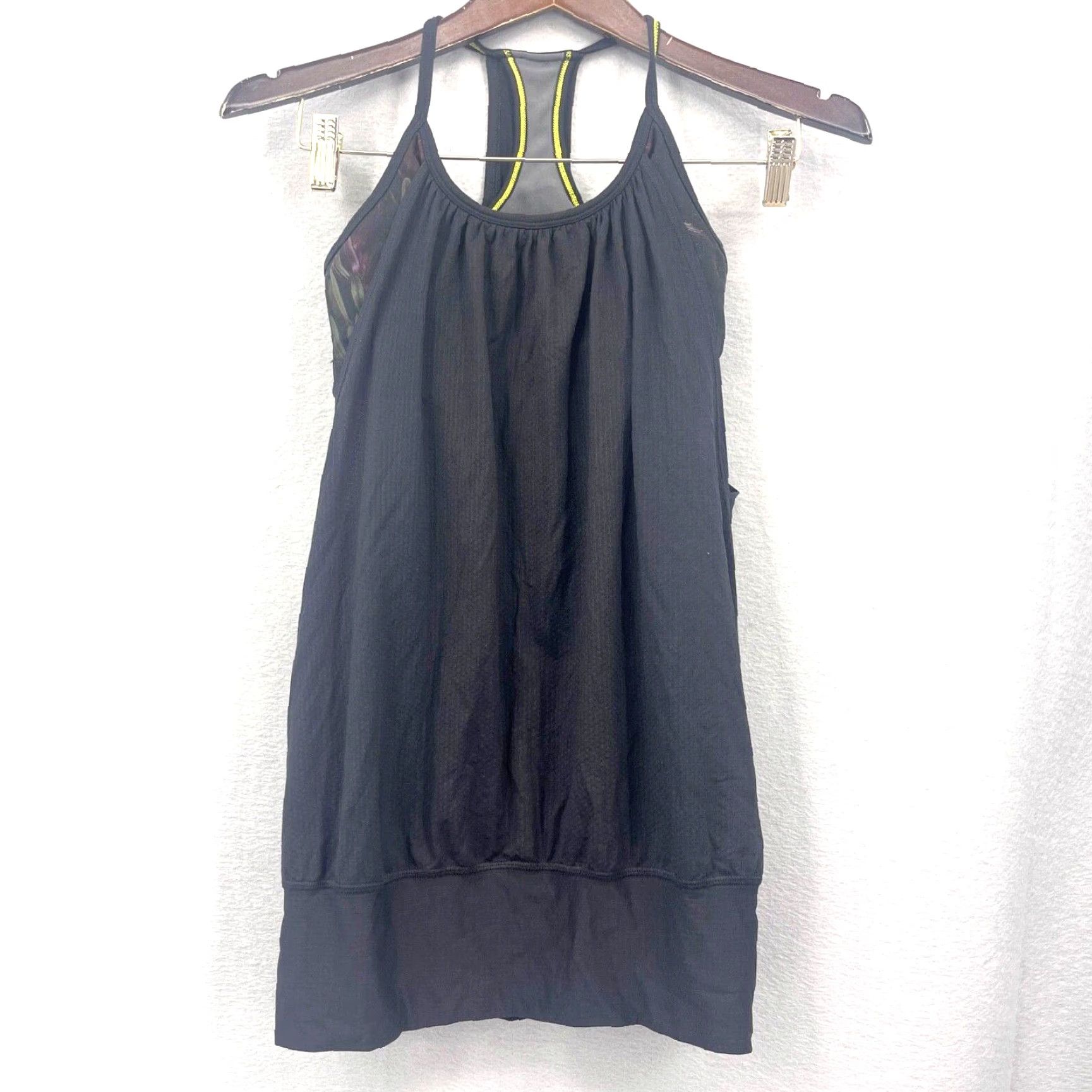 Lululemon Lululemon Double Dutch Tank Top Womens S Racerback Studio Running Yoga Black Built-In Bra Size S / US 4 / IT 40 - 2 Thumbnail