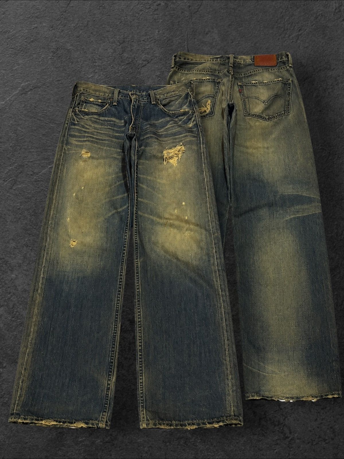 Levi's Y2k Vintage Levi’s 503 Mud Washed Distressed Jeans Size US 30 / EU 46 - 1 Thumbnail
