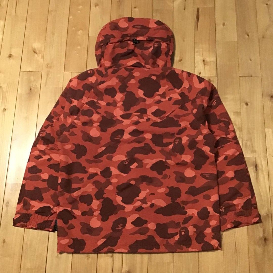 BAPE Red camo hoodie snowboard jacket a bathing ape