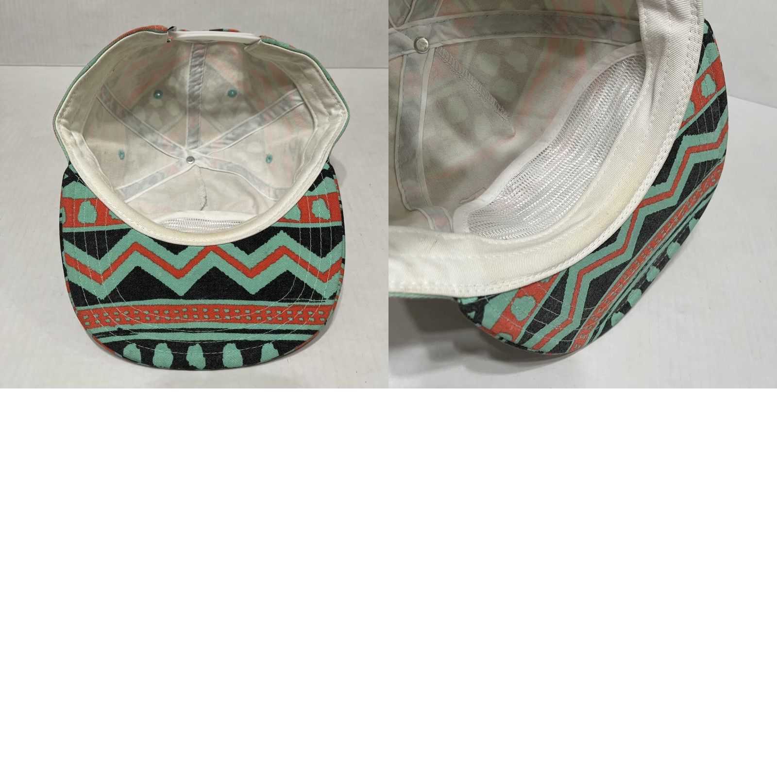 Vans VANS Off The Wall Hat Cap SnapBack Geometric Southwestern Aztec AOP Green One Size Mens Baseball Cap Size ONE SIZE - 8 Thumbnail