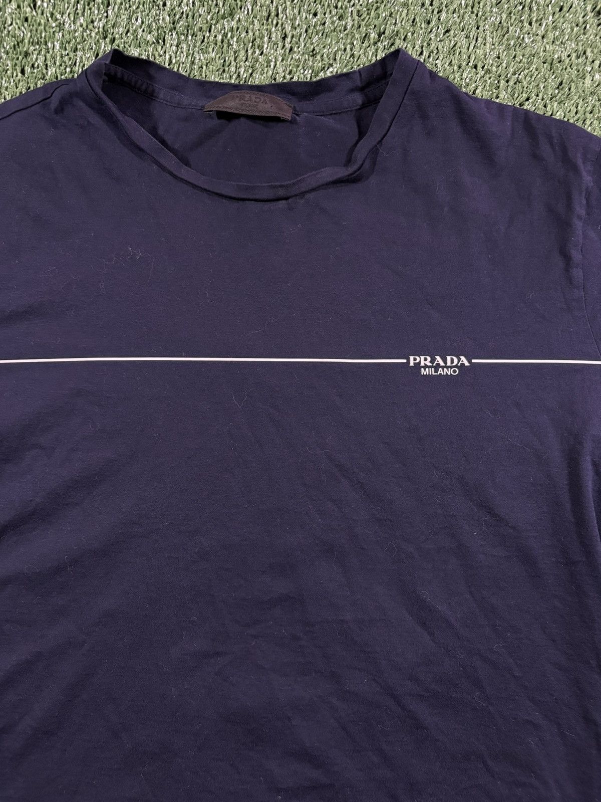 Prada Prada Shirt Sleeve T Shirt Navy Blue Size US S / EU 44-46 / 1 - 2 Thumbnail