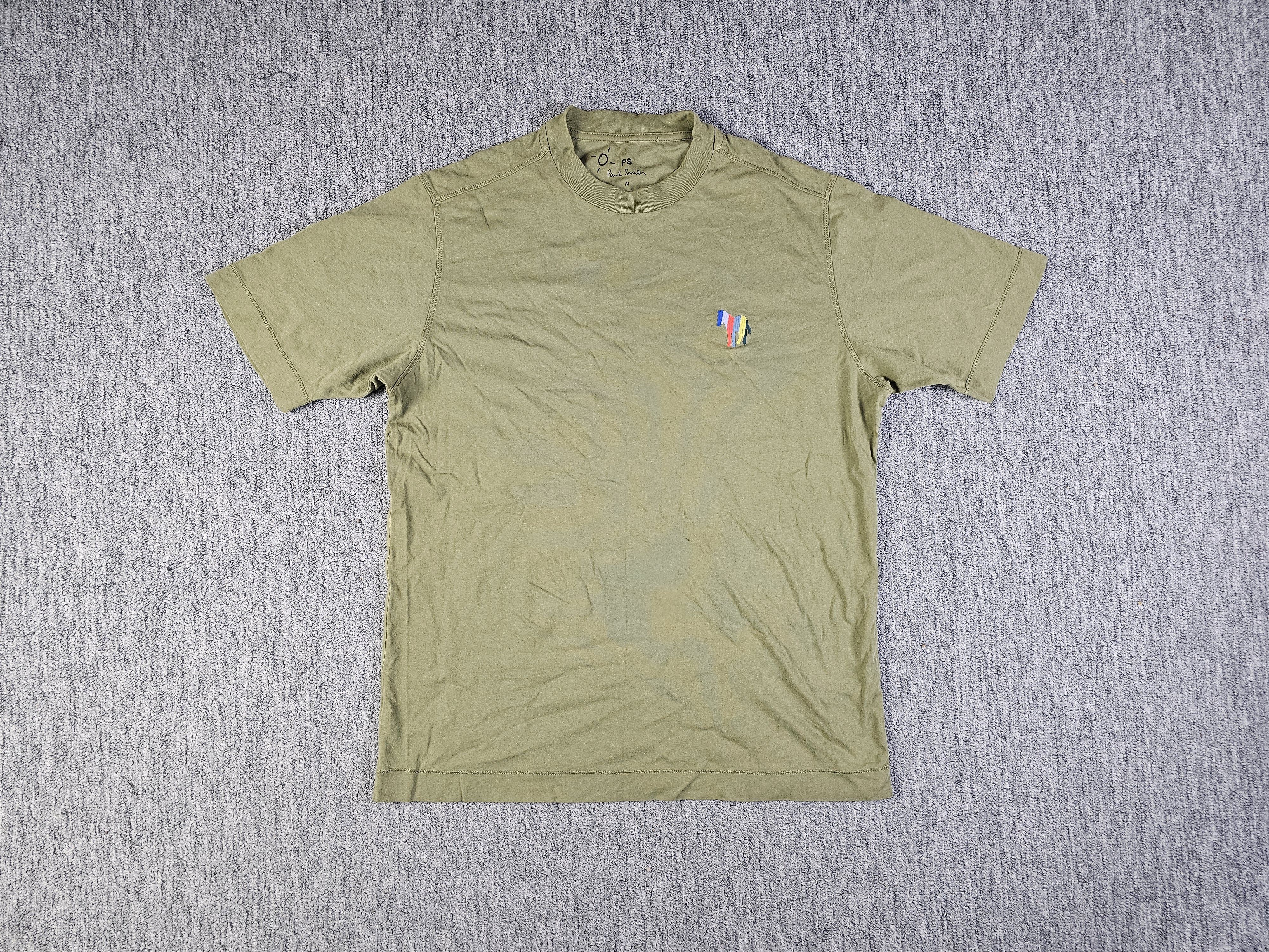 Paul Smith Paul Smith Zebra Logo Organic Cotton Tee Olive Green Men M Size US M / EU 48-50 / 2 - 6 Thumbnail