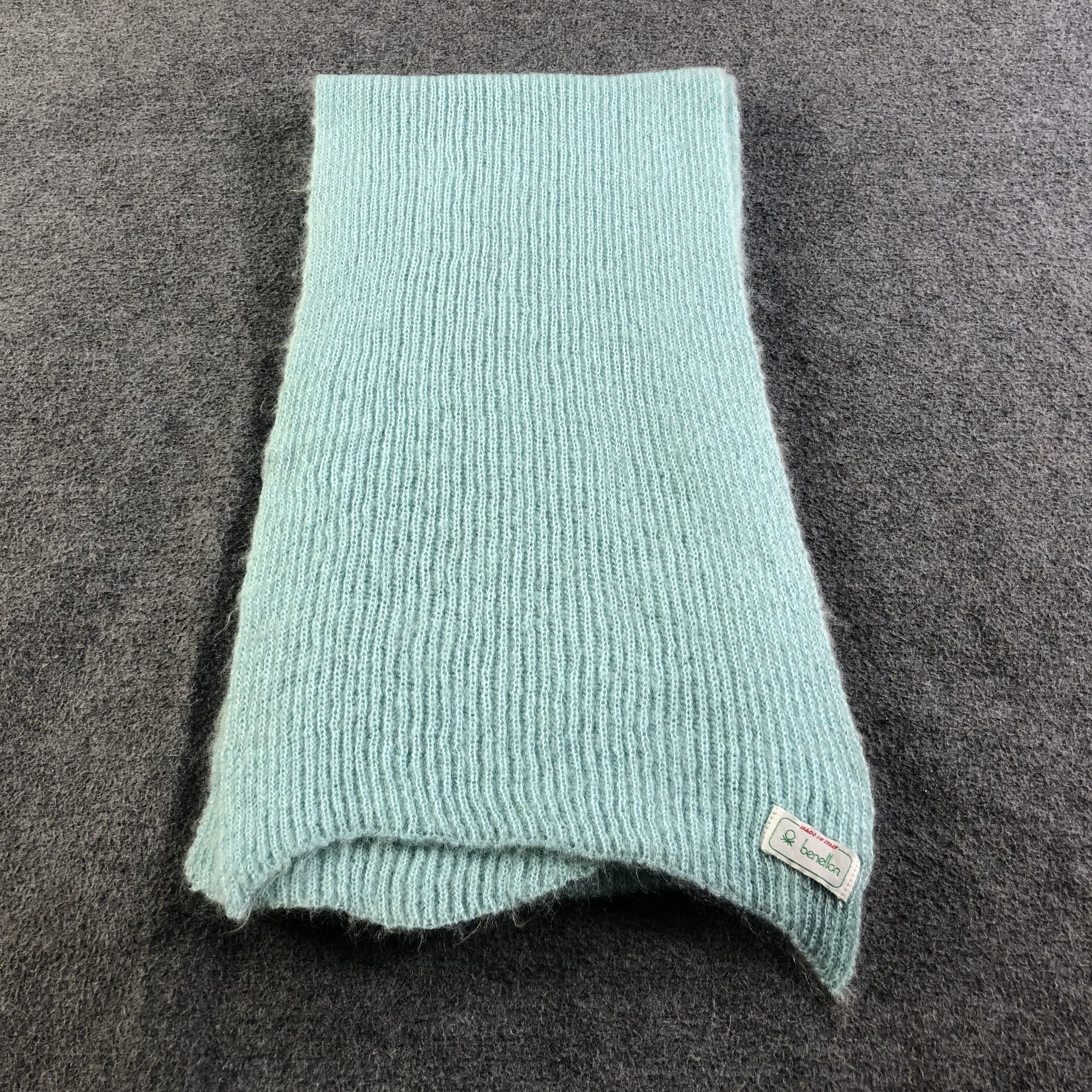 United Colors Of Benetton Benetton Pleated Wool Scarf Muffler V2039 Size ONE SIZE - 2 Thumbnail