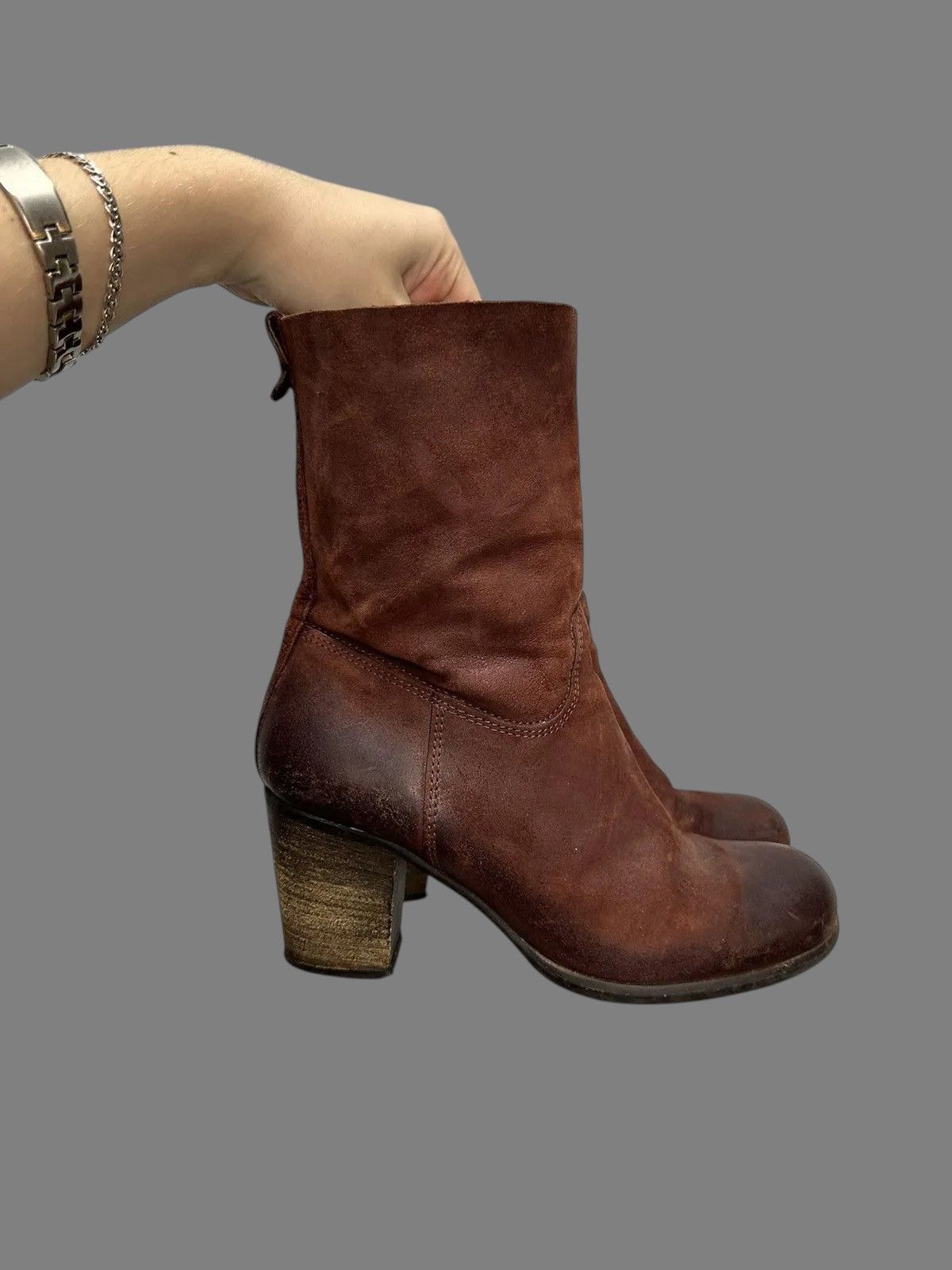 A.S.98 Rare Leather Boots Japan LGB Hight Vintage Rick owens style Size US 7 / IT 37 - 10 Thumbnail