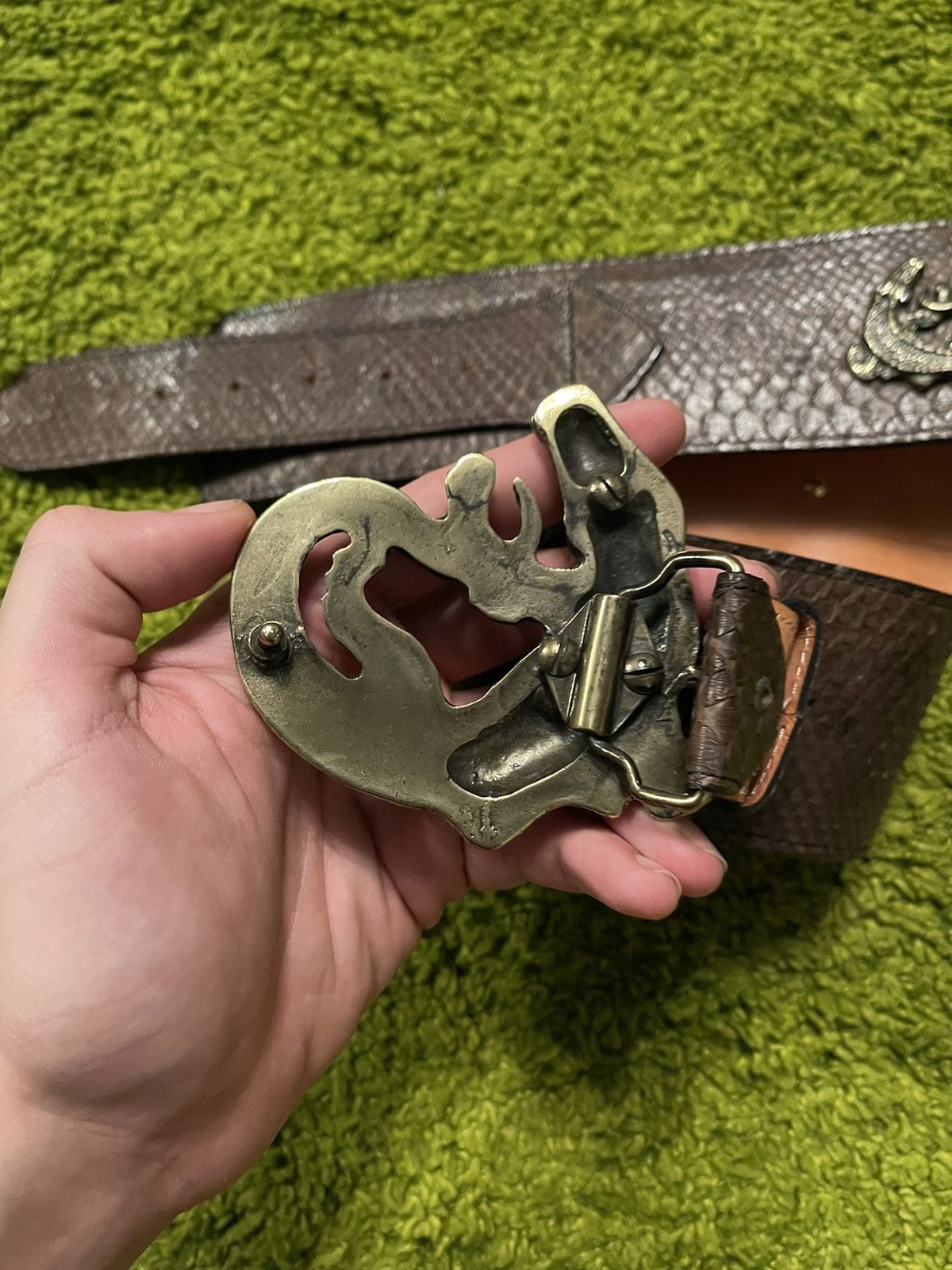 Designer × Genuine Leather 🐍 Real phyton snakeskin belt by Penta Size ONE SIZE - 5 Thumbnail