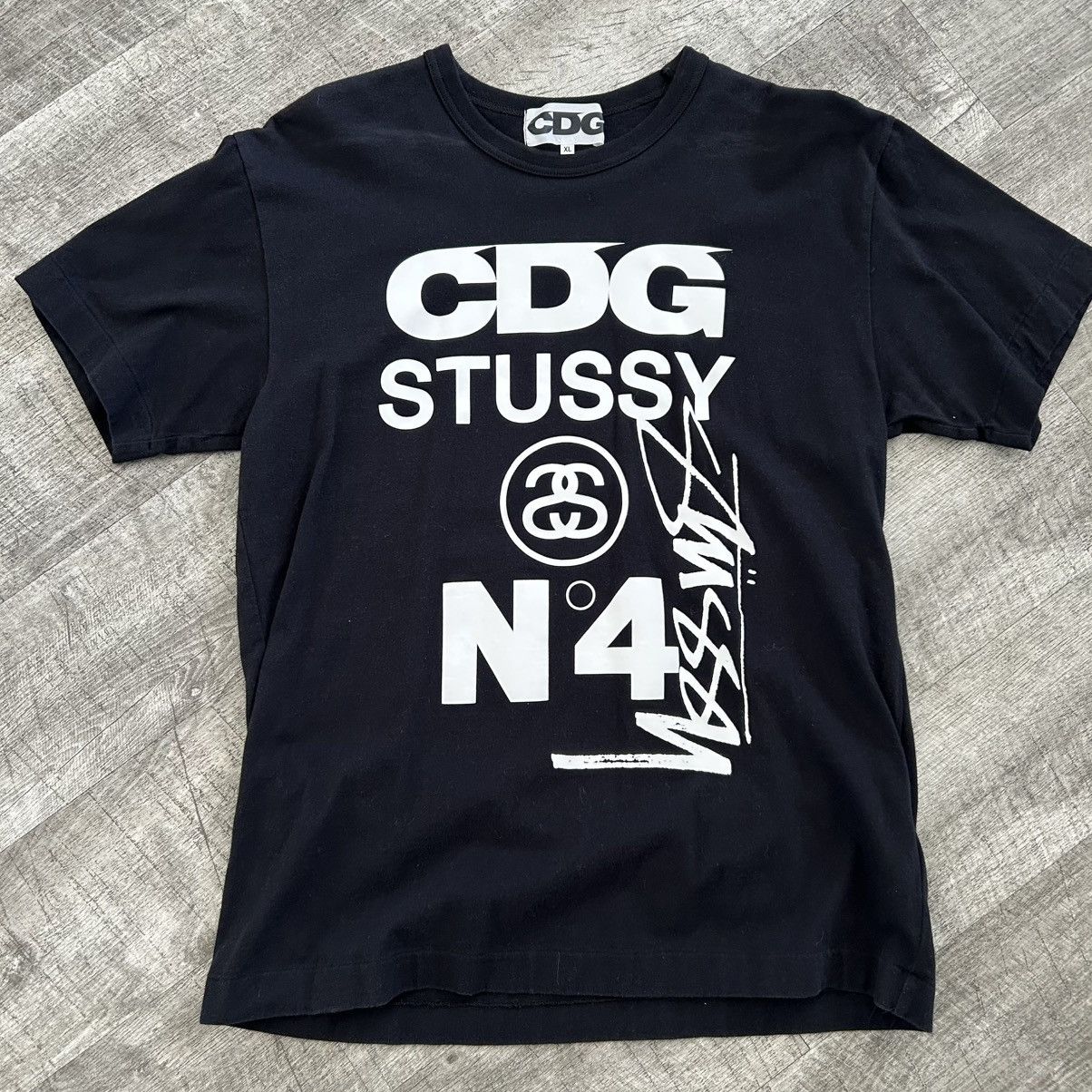 Comme des Garcons × Stussy 2021 Collab Logo Shirt Size US XL / EU 56 / 4 - 1 Thumbnail