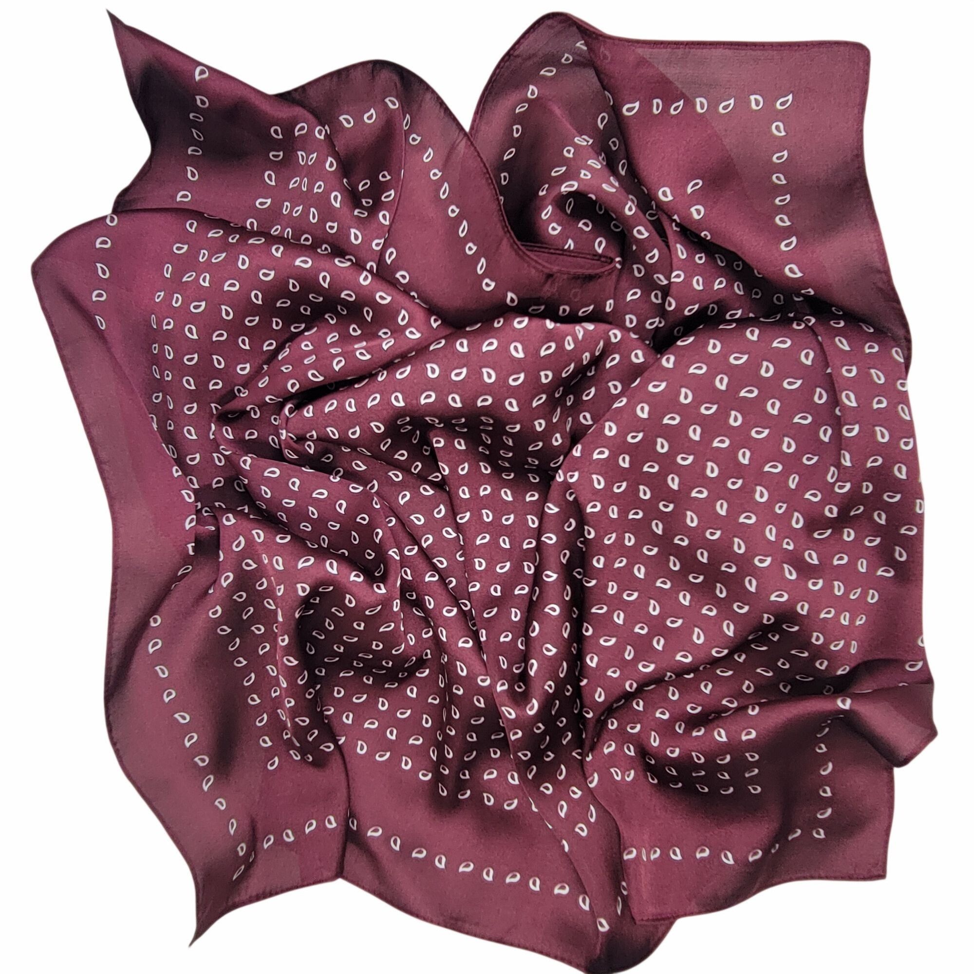 Other ✨Luxurious Silky Square Scarf Mini-Paisley Teardrop Neck Hea Size ONE SIZE - 5 Thumbnail