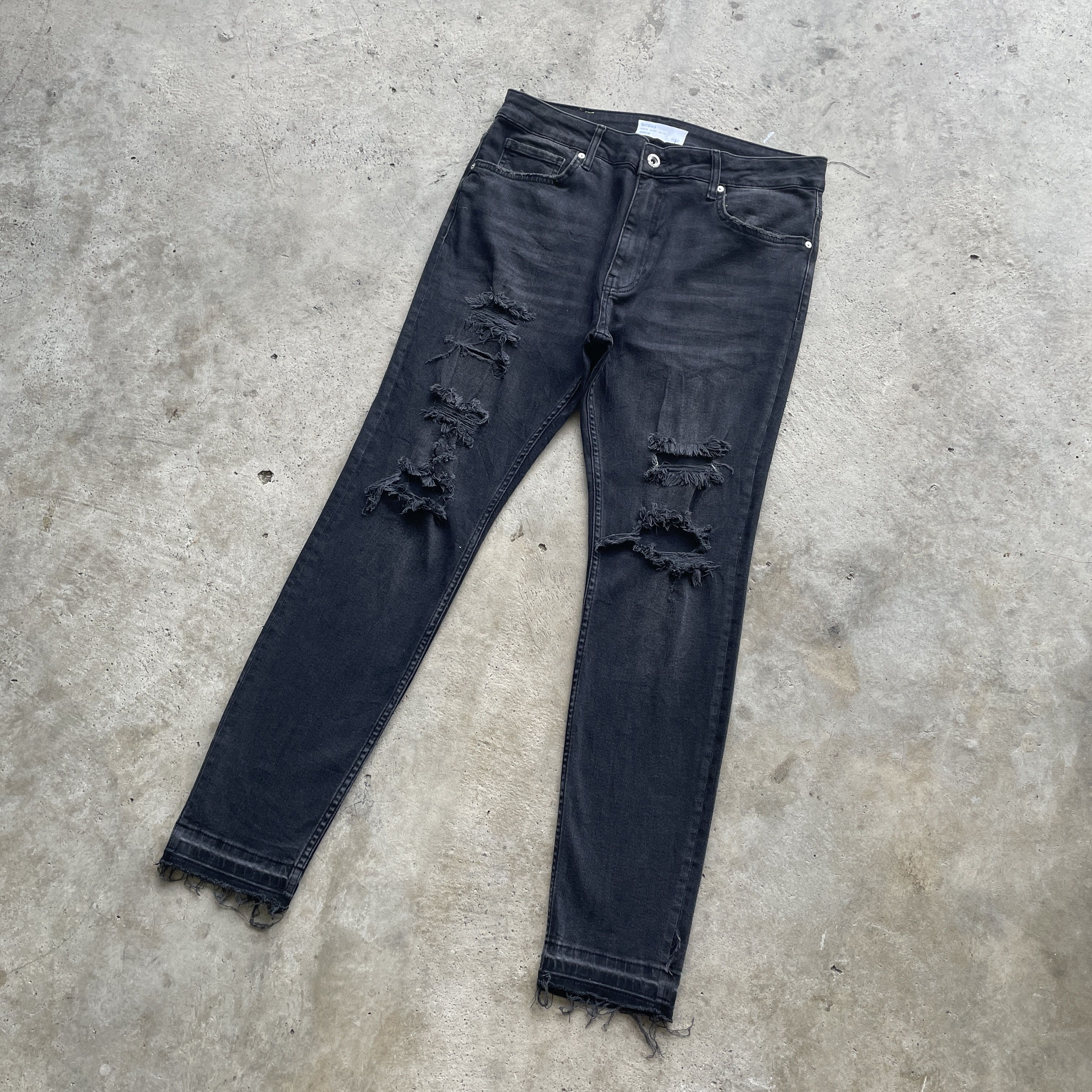 新品GUAPI OBSDN BLK DISTRESSED RAVER DENIM GUAPI OBSIDIAN BLACK DISTRESSED DENIM – BLUE CITY NYC
