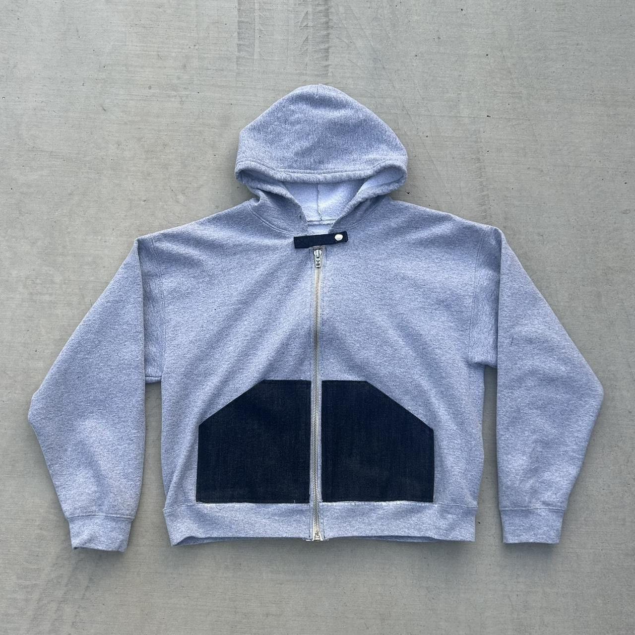 Other Custom 1/1 Reworked Boxy and Cropped Grey Hoodie Size US L / EU 52-54 / 3 - 1 Thumbnail