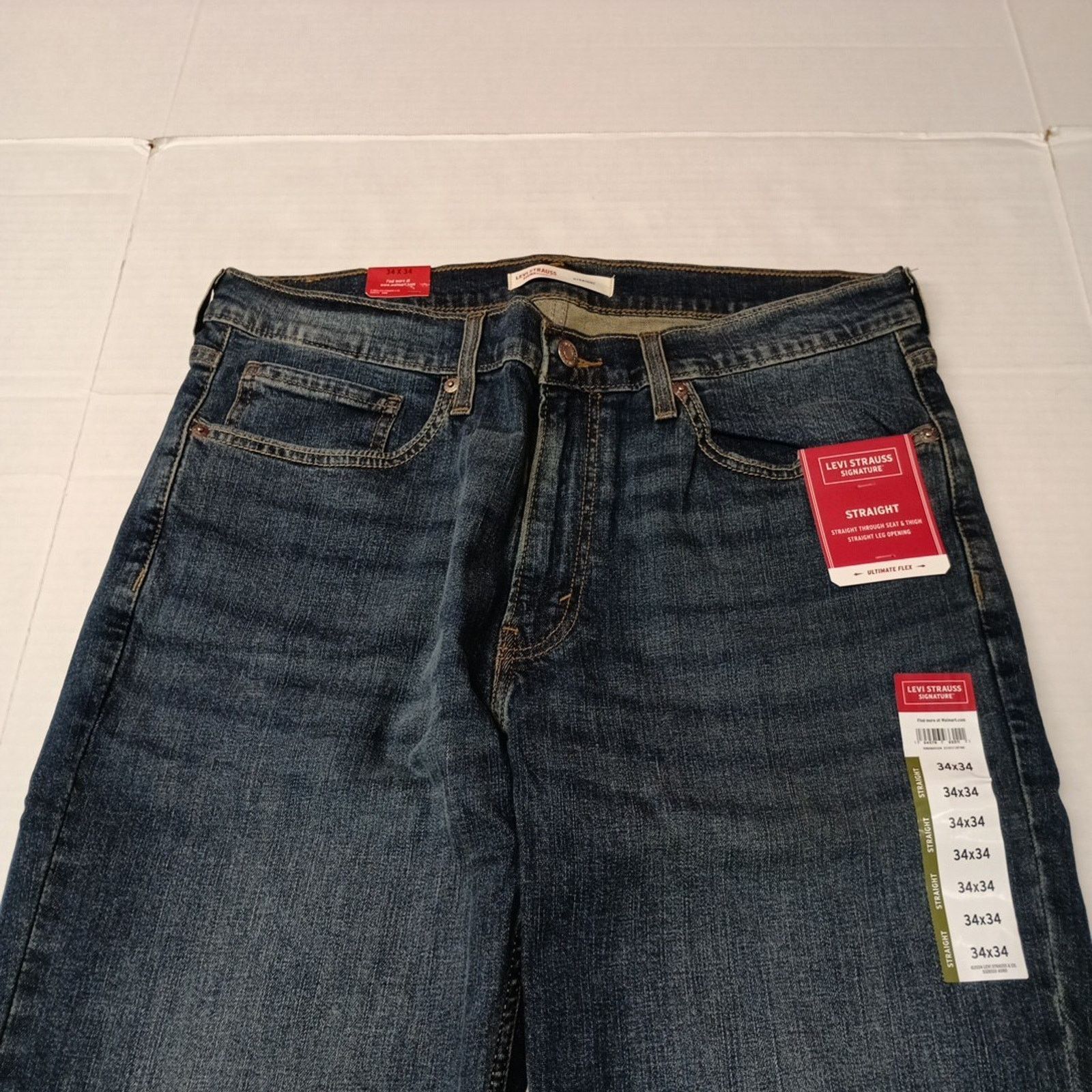 Levi's Signature Levi Straight Jeans Men's 34x34 Blue Ultimate Flex Size US 34 / EU 50 - 4 Thumbnail