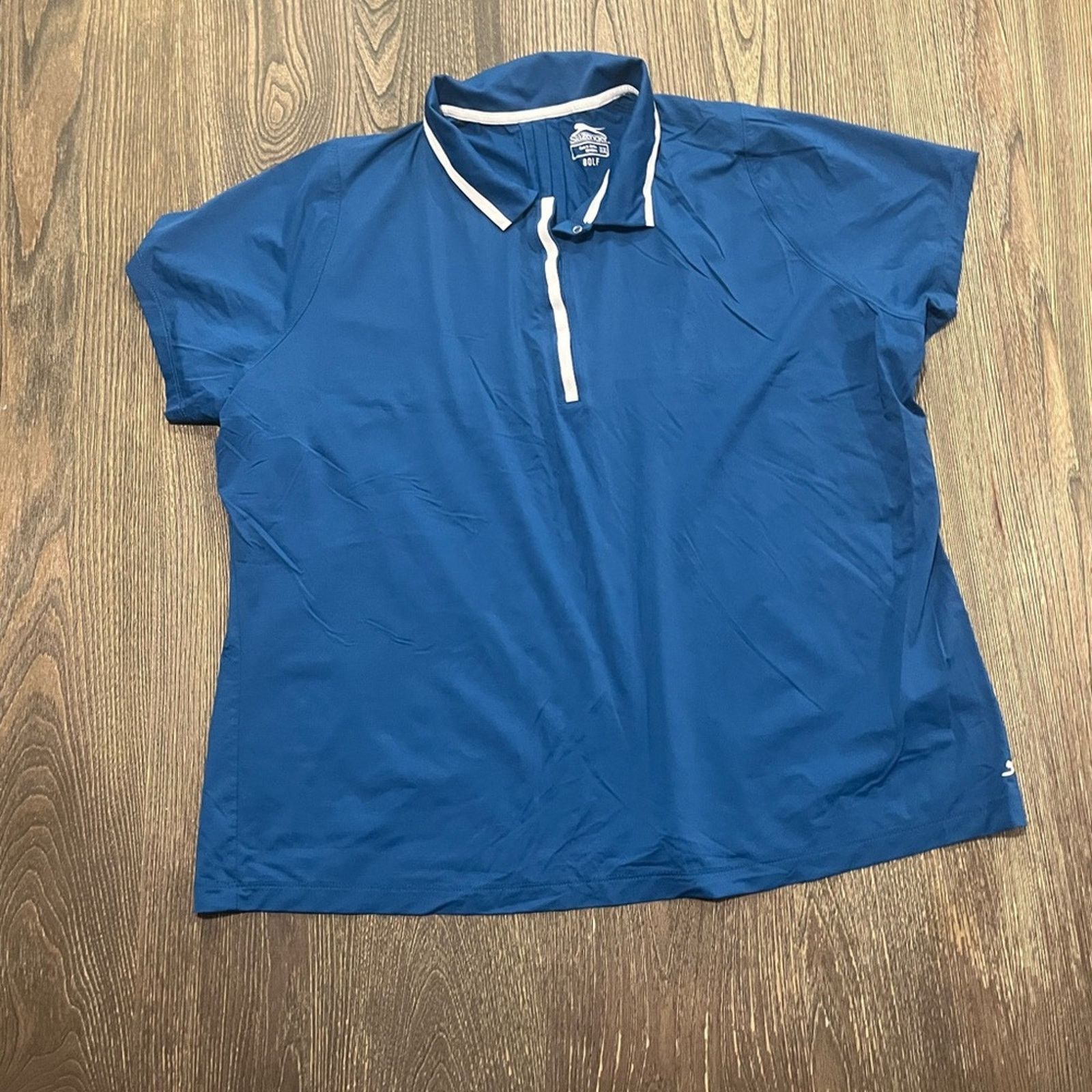Vintage Slazenger Golf Polo Shirt Short Sleeve Pintuck Back XXL Size XXL / US 16-18 / IT 52-54 - 1 Thumbnail