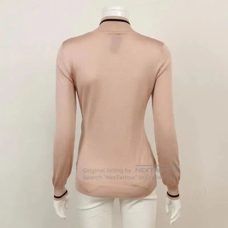 Fendi Fendi Knit Sweater in Nude Pink with Logo . Size M / US 6-8 / IT 42-44 - 2 Thumbnail