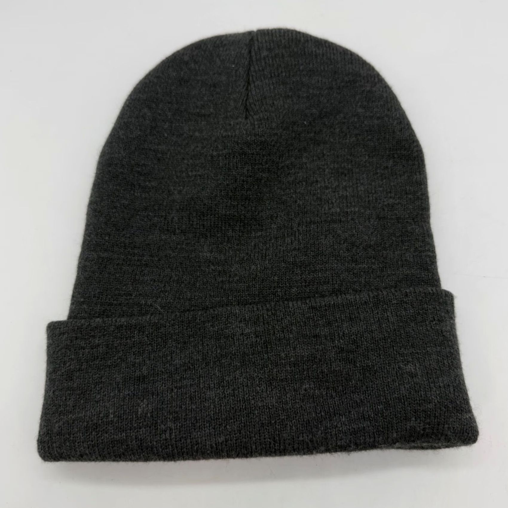 Carhartt Carhartt Mens Beanie Hat One Size Knit Gray Fold Over Logo Acrylic Winter Cap Size ONE SIZE - 4 Thumbnail