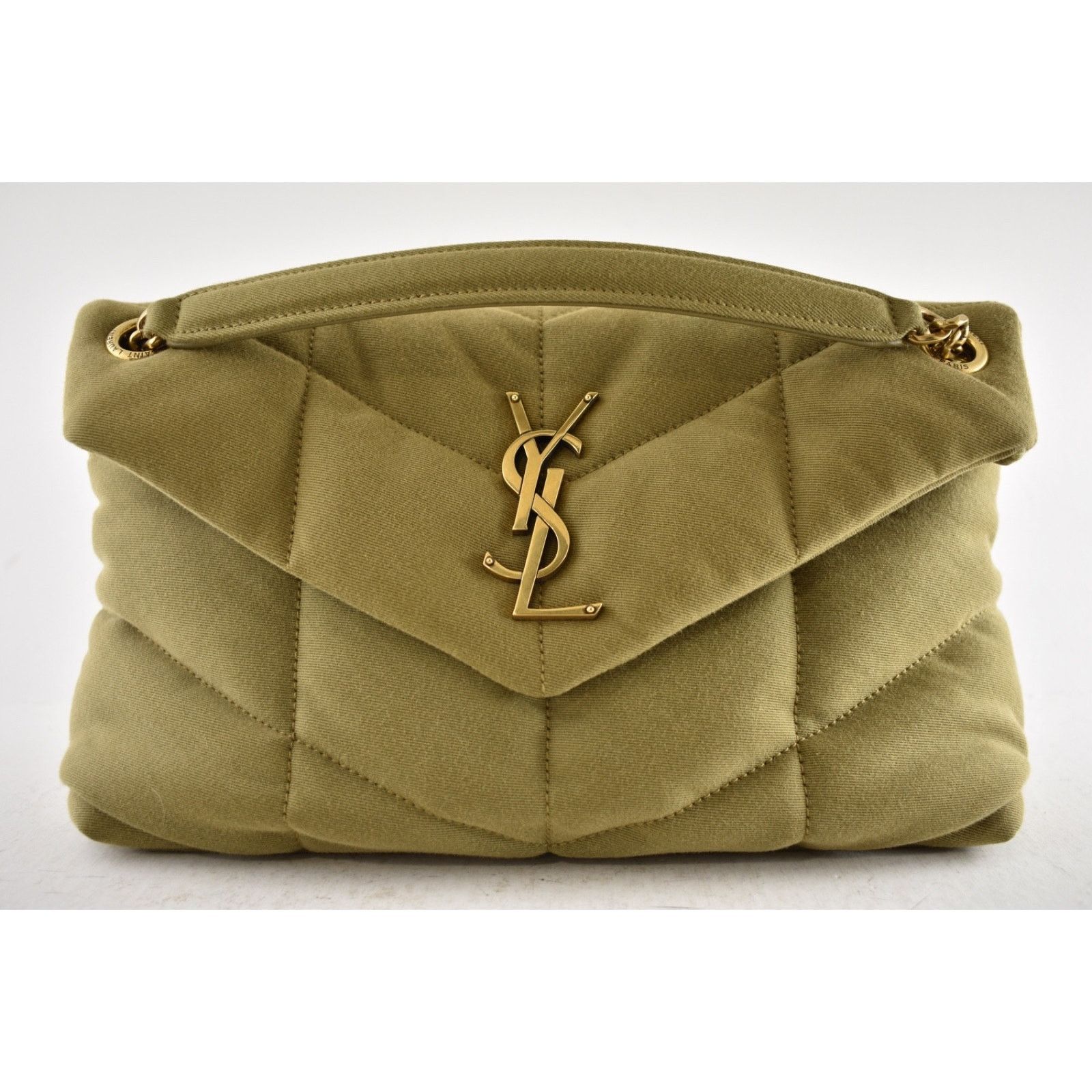 Yves Saint Laurent Saint Laurent Small Puffer Fir Green Gold YSL Crossbody Bag Size ONE SIZE - 2 Thumbnail
