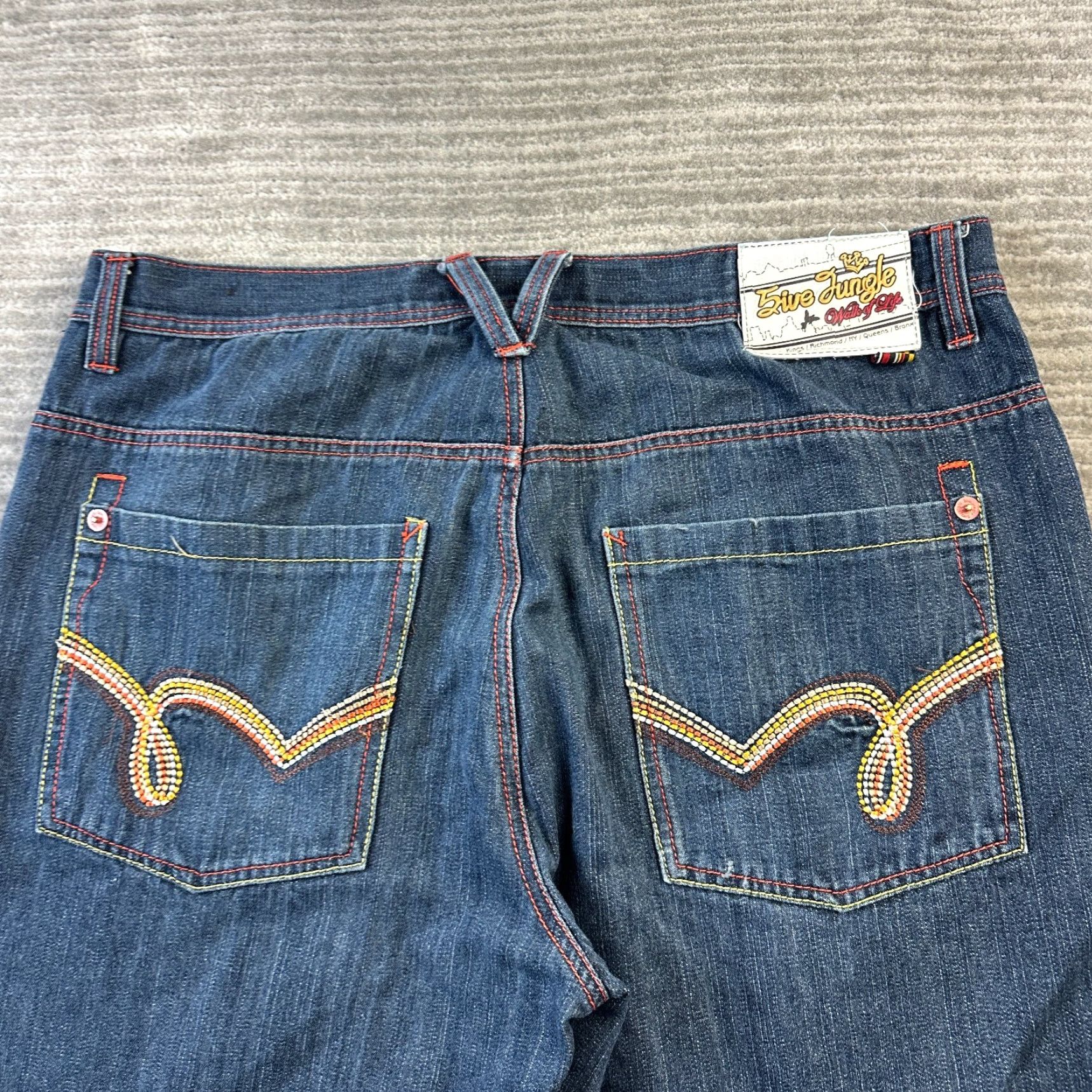 Vintage VINTAGE 5ive Jungle Jean Shorts Mens 40 Blue Jorts Baggy Hip Hop Y2K 90s Mens Size US 40 / EU 56 - 4 Thumbnail
