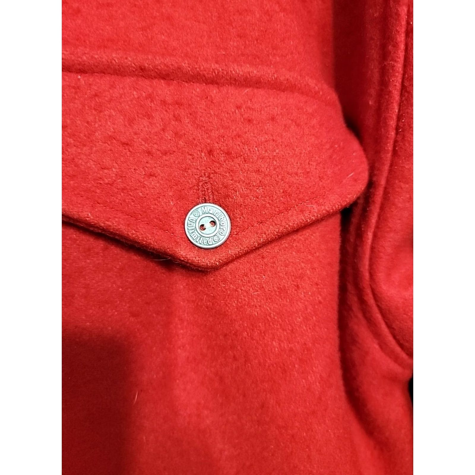 Marlboro VINTAGE Marlboro Jacket Men L Red/Black Reversible Wool Full Zip Collared Pocketed 90s USA Men's L Size US L / EU 52-54 / 3 - 2 Thumbnail