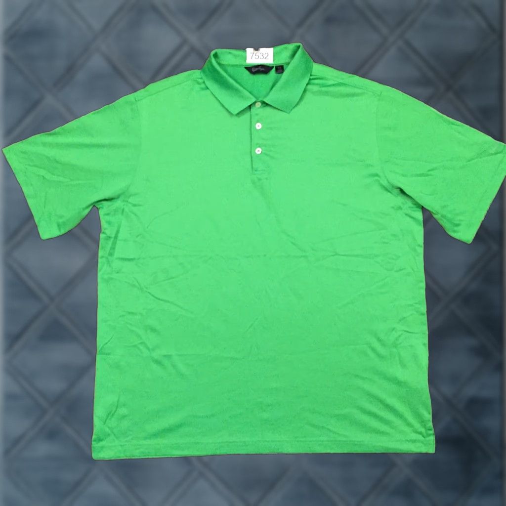 Vintage Walter Hagen Polo Shirt Mens XL Solid Green Short Sleeve Cotton Blend Polo Shirt Green XL Mens Size US XL / EU 56 / 4 - 1 Thumbnail