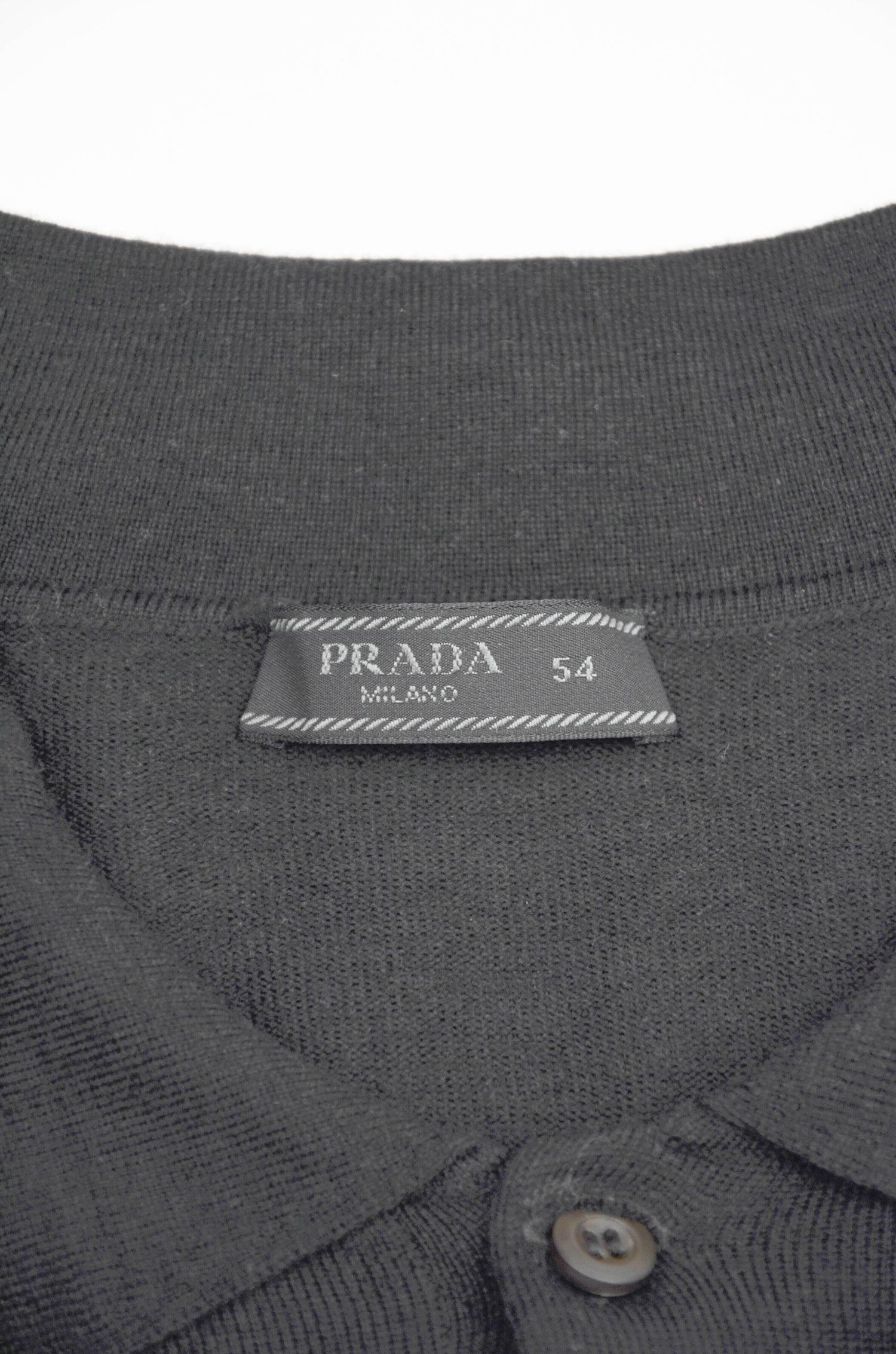 Prada Prada Black Wool Knit Polo Sweater - Size L Size US L / EU 52-54 / 3 - 6 Thumbnail