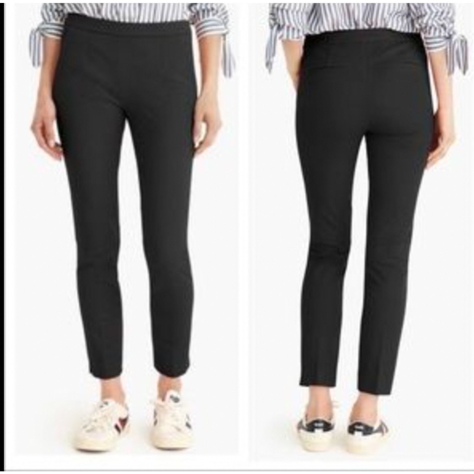 J.Crew J.Crew Slim Ankle Trousers Gray Wool Blend Dress Pants 8 Size 30" / US 8 / IT 44 - 2 Thumbnail