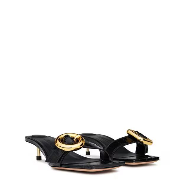Jacquemus o1g2r1mq1024 Mule Sandals in Black Size US 7 / IT 37 - 3 Thumbnail
