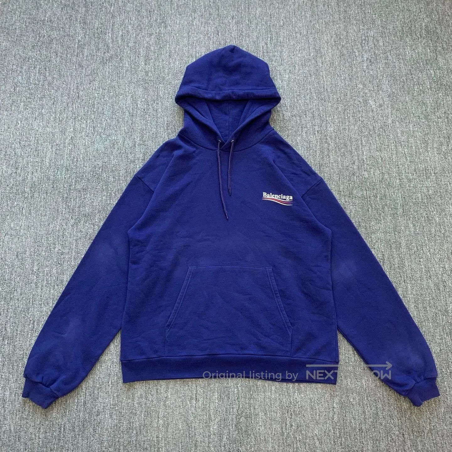 Balenciaga Blue Coke Hoodie Sweatshirt.