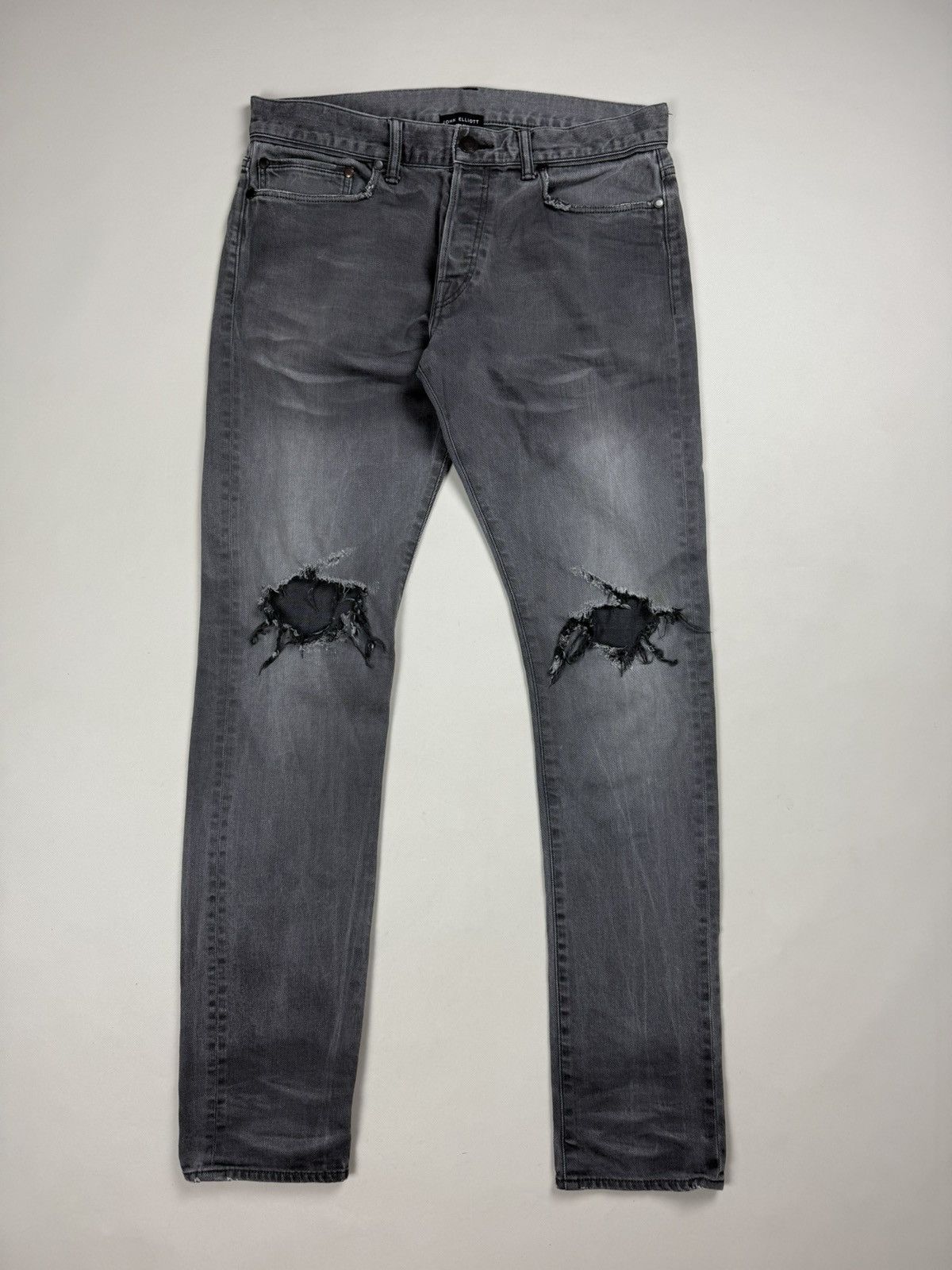 John Elliott John Elliott Men’s Distressed Denim Skinny Jeans Size 31 Size US 31 - 1 Thumbnail