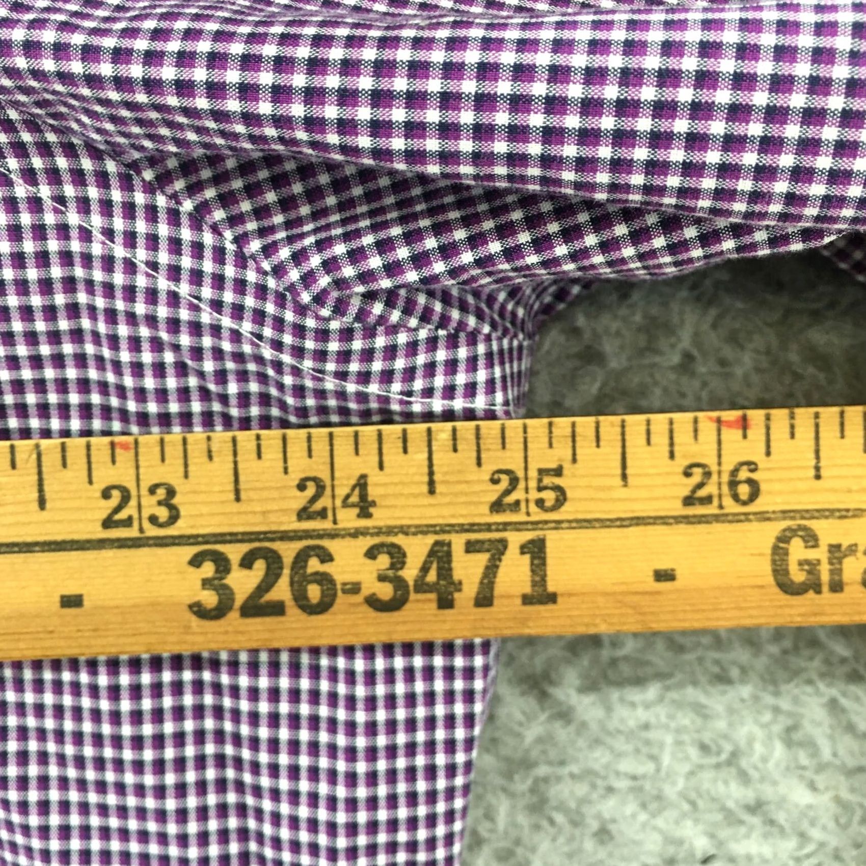 Banana Republic Banana Republic Button-Up Shirt Mens XL Purple Cotton Checkered Non-Iron Stretch Shirt Size US XL / EU 56 / 4 - 4 Thumbnail