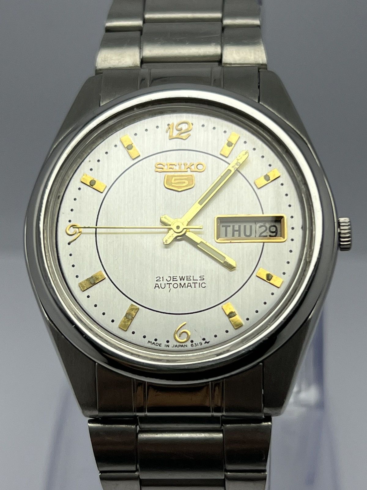 Seiko Seiko 5 Automatic Vintage Wrist Watch Day/Date Japan Size 36 - 6 Thumbnail