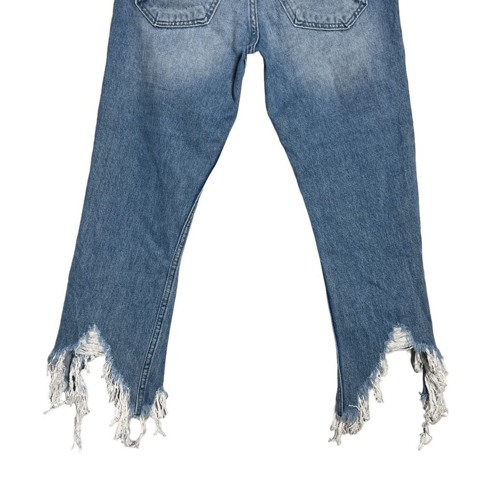 Prps PRPS Biscayne High Rise Crop Frayed Hem Jeans Blue Size 28 Size 28" / US 6 / IT 42 - 9 Thumbnail