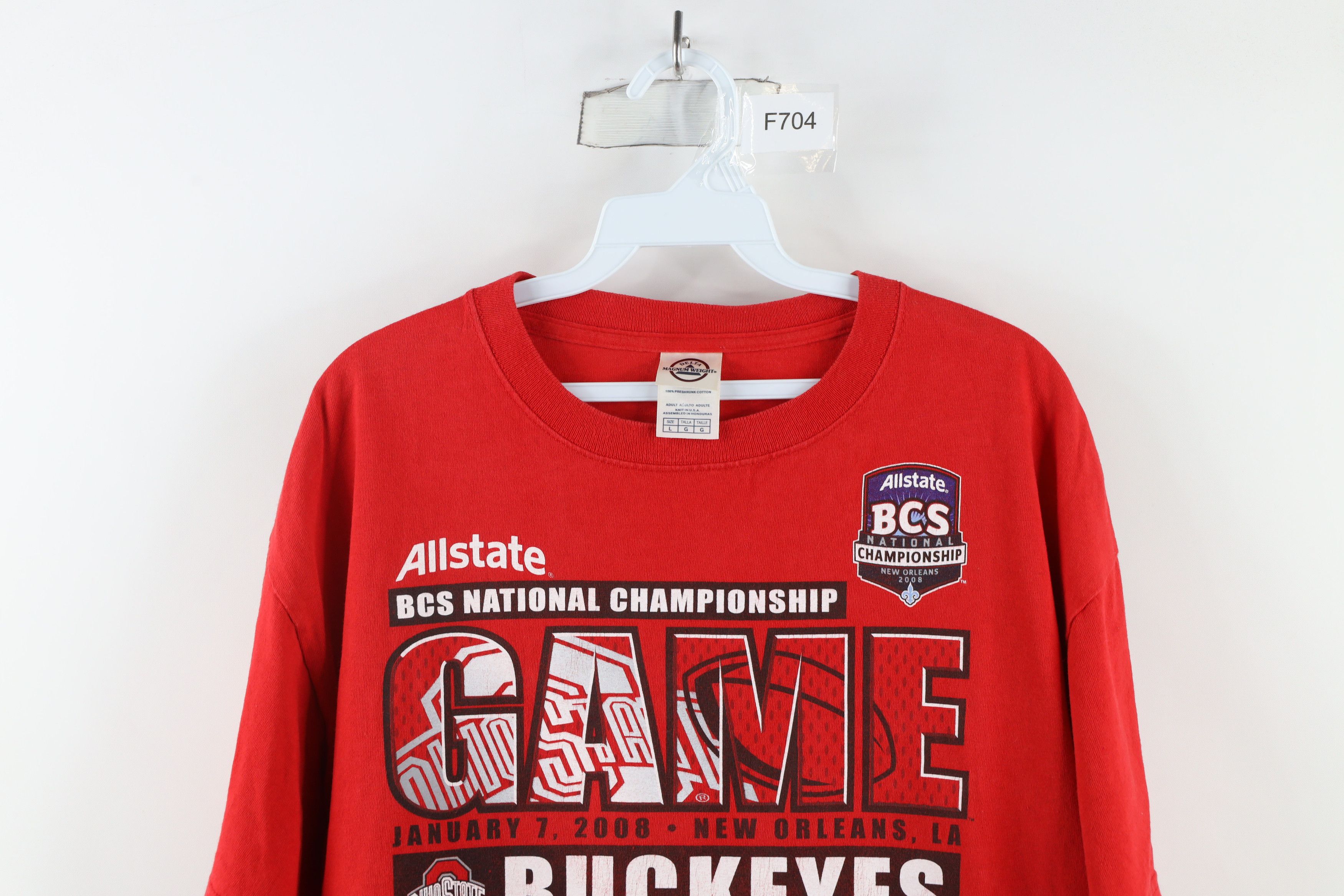 Vintage Vintage Y2K 2008 Ohio State University Football T-Shirt Size US L / EU 52-54 / 3 - 2 Thumbnail