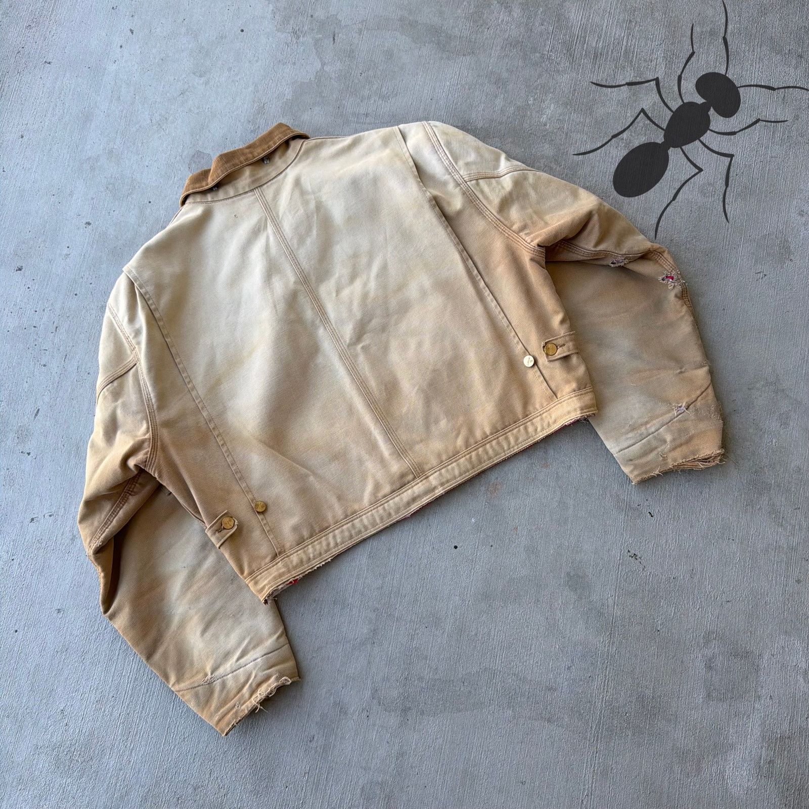 Carhartt × Vintage Carhartt brown cropped Detroit style work wear jacket Size US XL / EU 56 / 4 - 6 Thumbnail