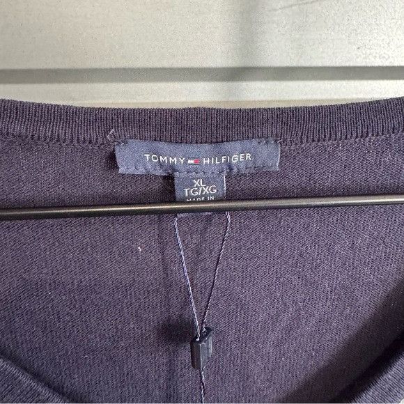 Tommy Hilfiger NWT Tommy Hilfiger Navy and White Argyle Crewneck Sweater Sz Size XL / US 12-14 / IT 48-50 - 6 Thumbnail