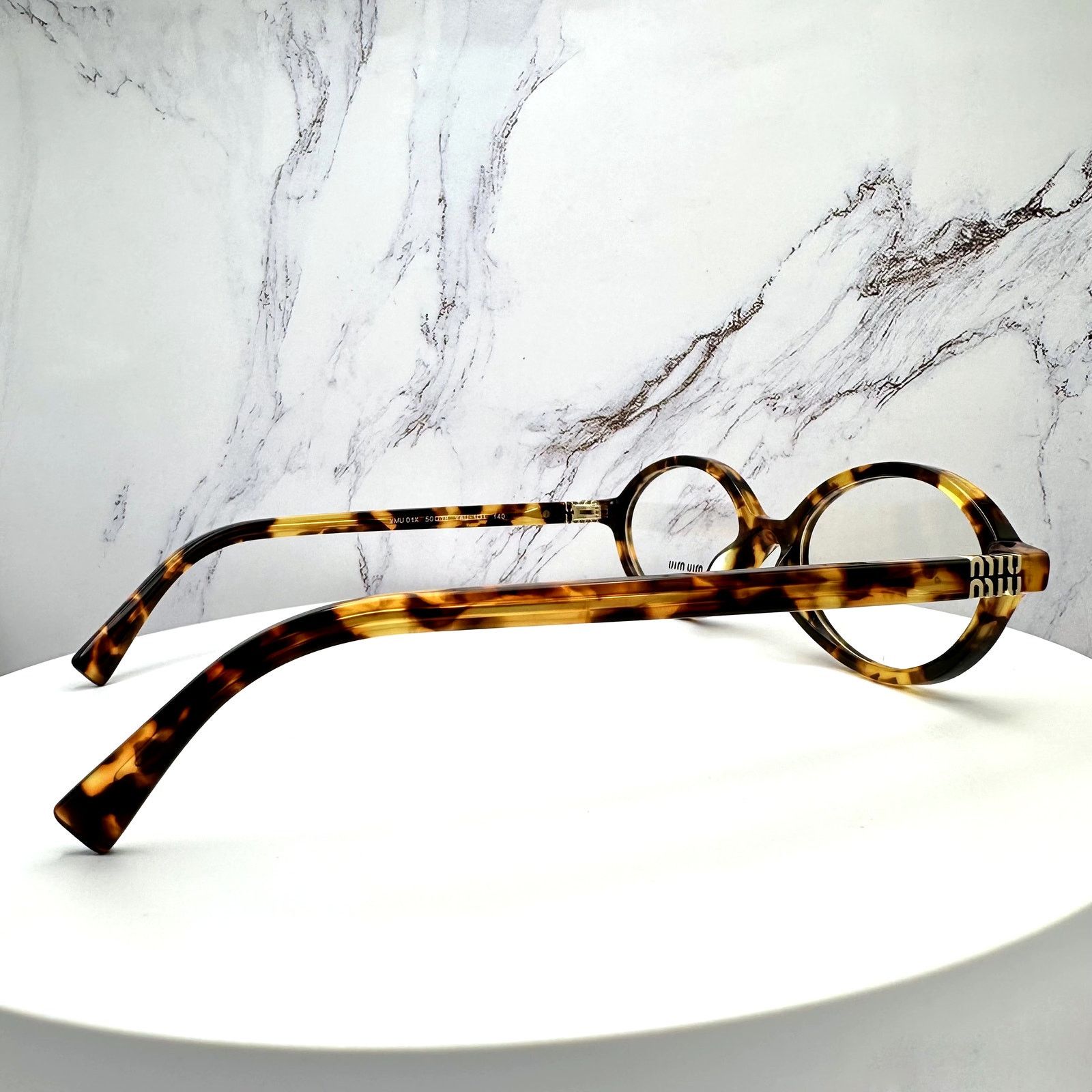 Miu Miu NEW MIU MIU Womens Eyeglasses Brown Oval Full Rim Frames Size ONE SIZE - 10 Thumbnail