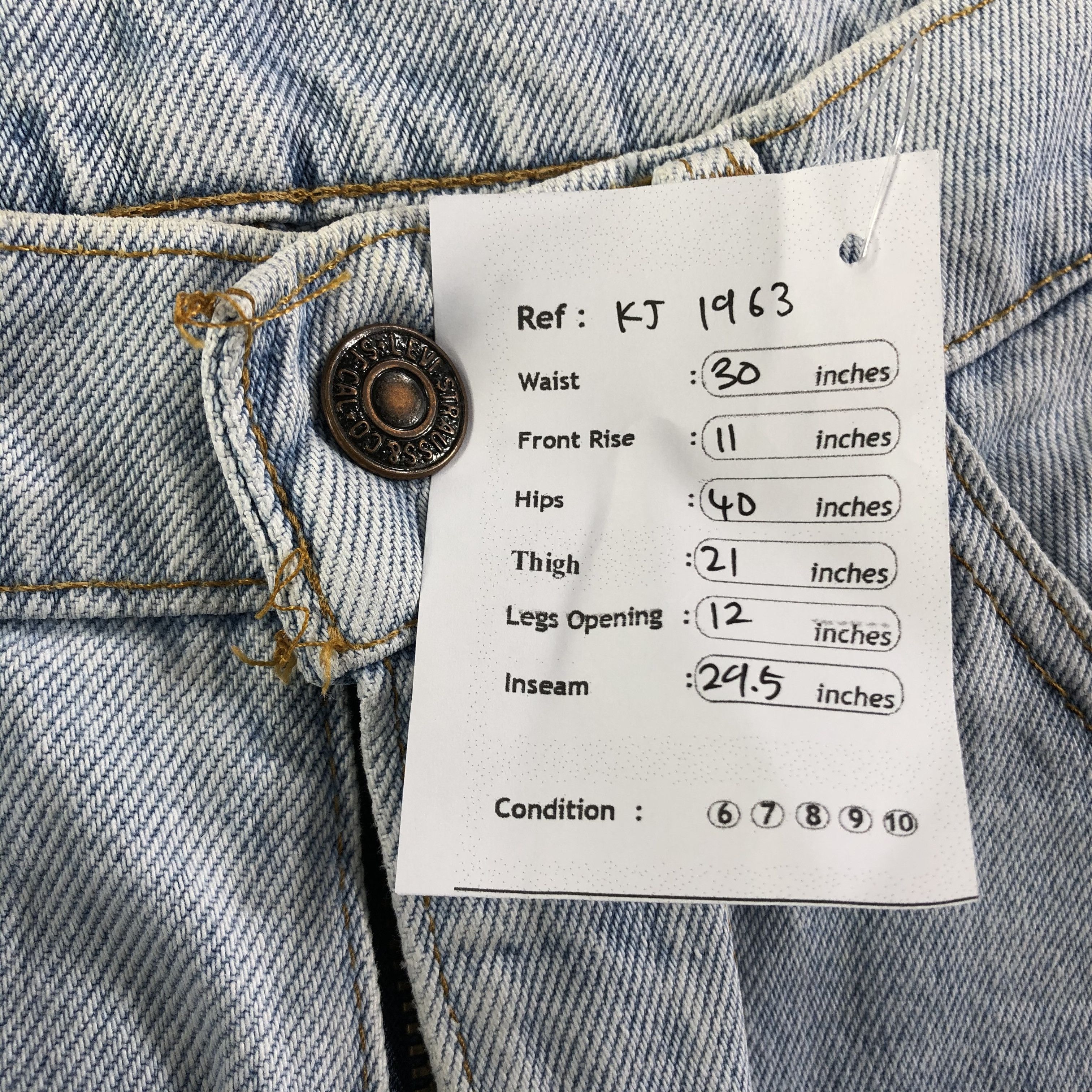 Levi's 90s Vintage Levis 610 Light Wash Jeans KJ1963 Size US 30 / EU 46 - 11 Thumbnail