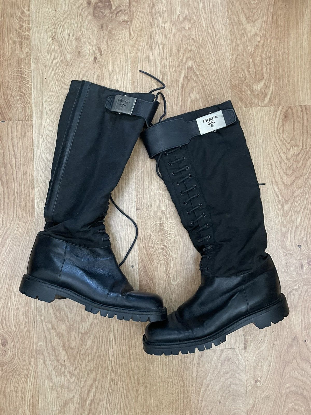 Prada Prada FW94 Vibram sole boots Size US 8 / IT 38 - 1 Thumbnail