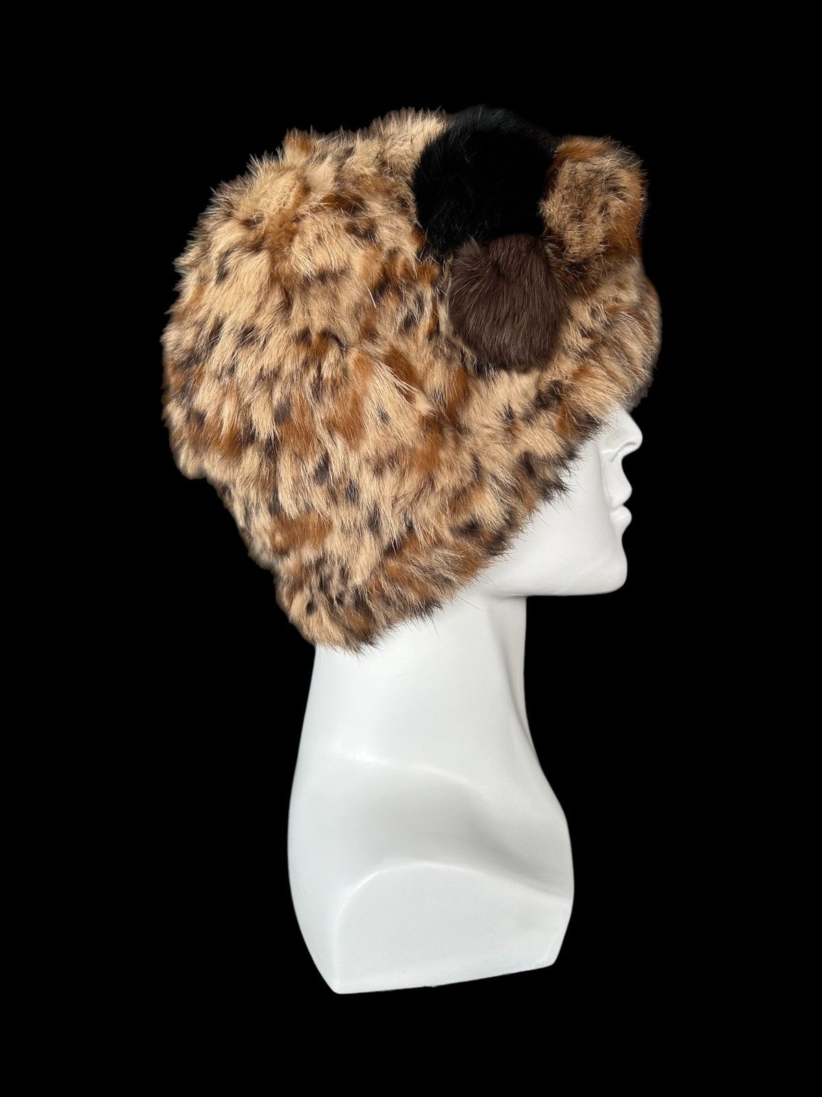 Japanese Brand × Kapital × Vintage Leopard Japanese Style Fur Beanie Hats 🎌☠️ Size ONE SIZE - 1 Thumbnail