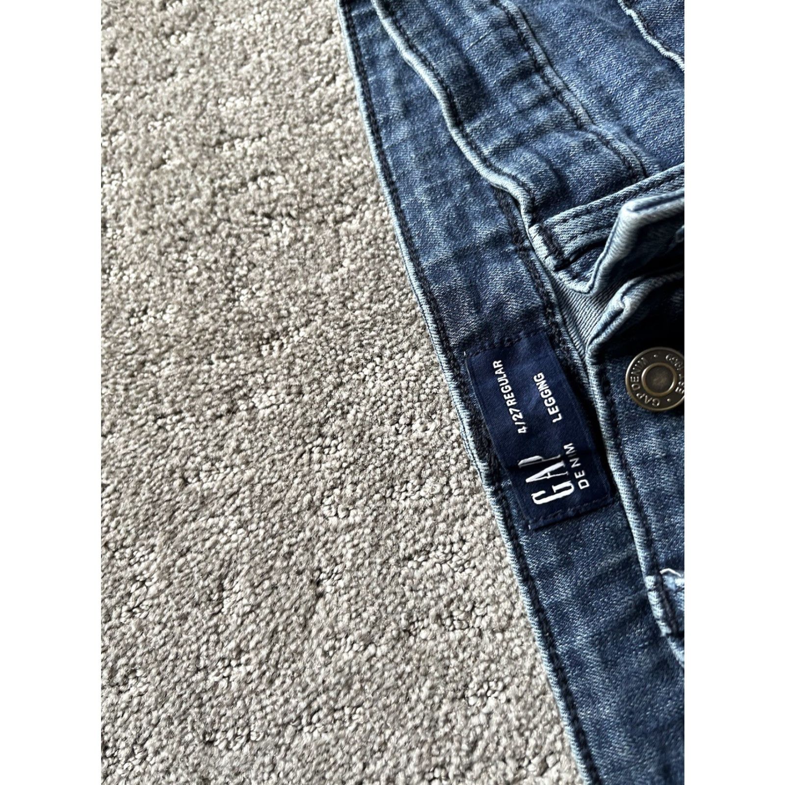 Gap Gap Denim Legging Jeans Womens 4/27 Blue Med Wash Skinny Stretch Size 27" / US 4 / IT 40 - 5 Thumbnail