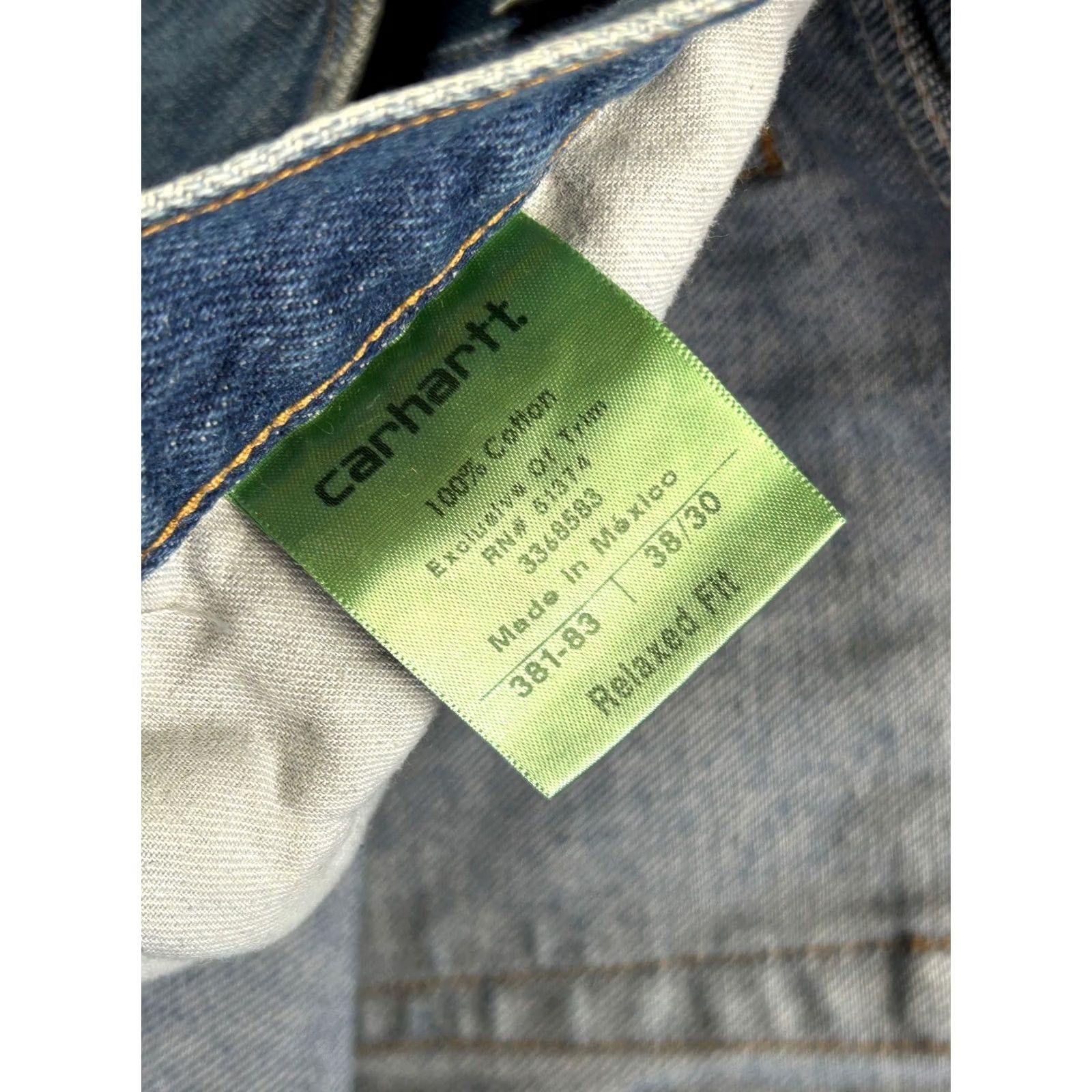 Carhartt VINTAGE Carhartt Jeans Relaxed Fit 38 x 30 Denim Blue 80s 90s Grunge Logo City Skater Mens Jeans Size US 38 / EU 54 - 5 Thumbnail
