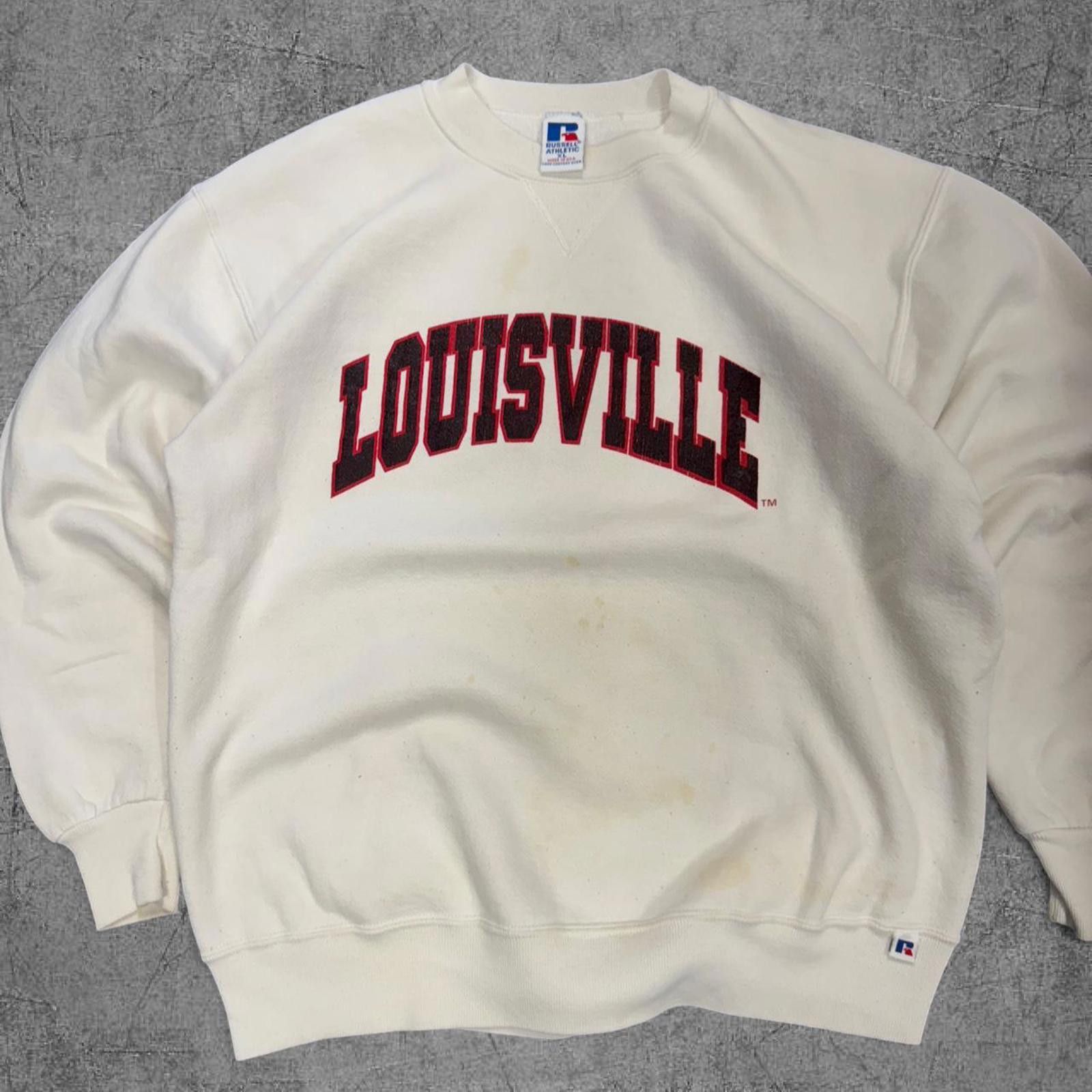 Russell Athletic Vintage 90s Russell Athletic Louisville Crewneck Size US XL / EU 56 / 4 - 4 Thumbnail