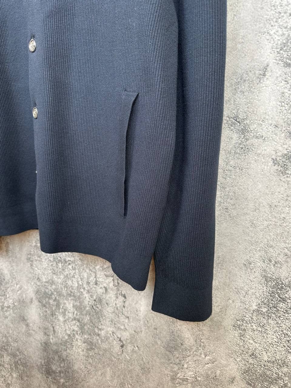Reiss Reiss Saint Button Jacket Navy Overshirt Ribbed Viscose Size US L / EU 52-54 / 3 - 8 Thumbnail