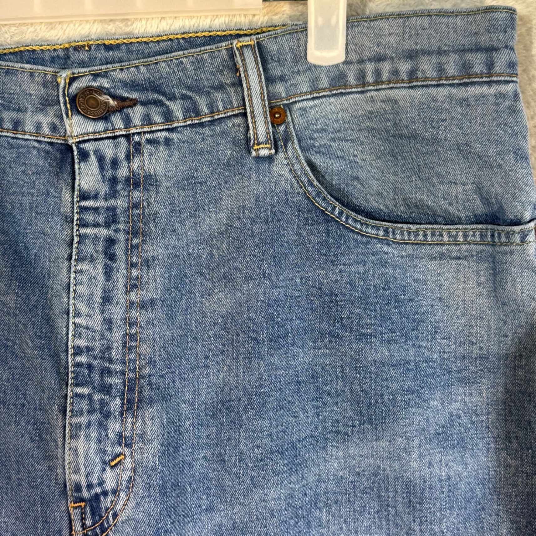 Levi's Levi’s 505 Jeans Men’s 38x34 Blue Denim Stretch Mid-Rise Straight Leg Vintage No Size US 38 / EU 54 - 4 Thumbnail