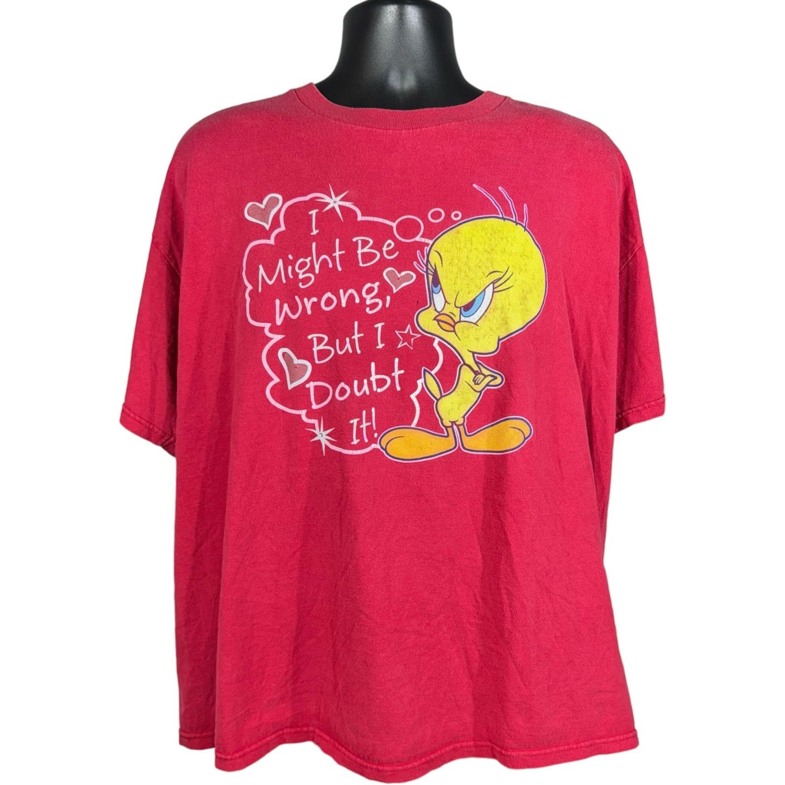 Warner Bros Vintage Looney Tunes Tweety Bird Tee 90s Size US XL / EU 56 / 4 - 1 Thumbnail
