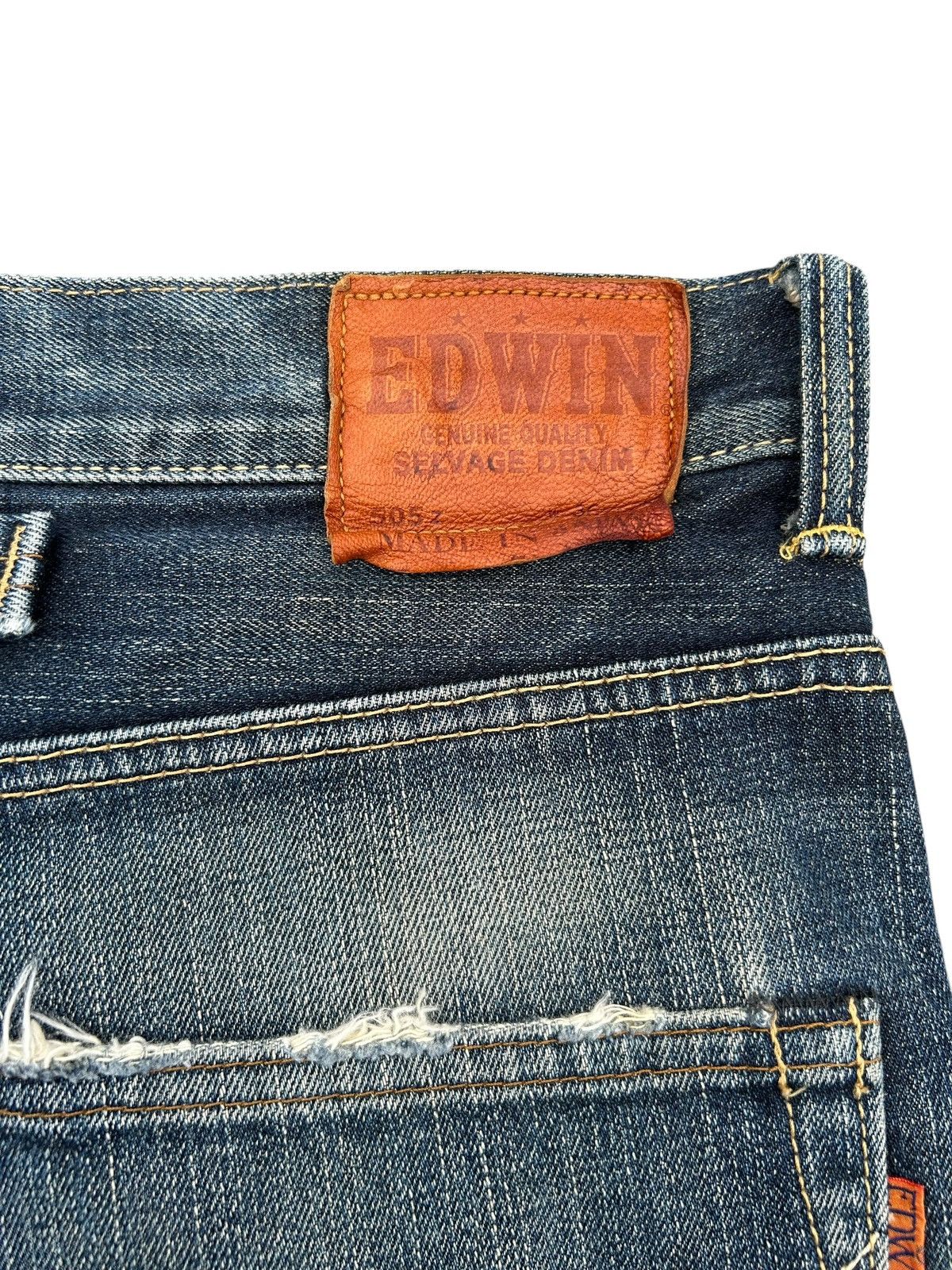 Kapital Vintage Buckle Back Edwin Selvedge Distressed Denim Jeans Size US 39 - 5 Thumbnail