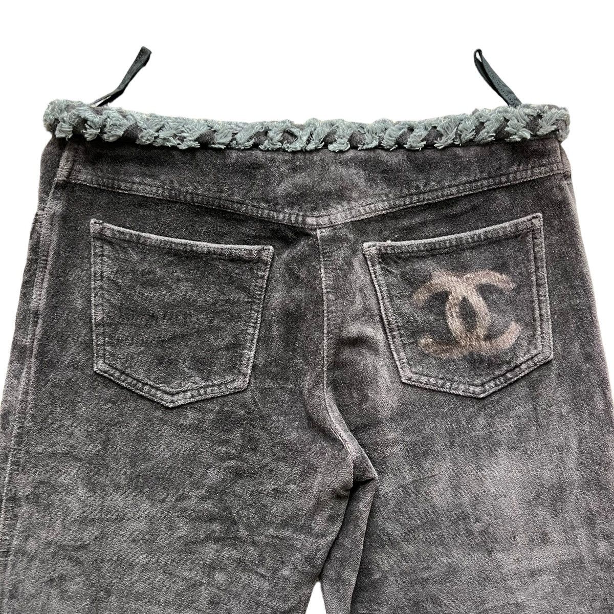 Chanel CHANEL COCO MARK VELOUR TWEED BELT PANTS Size 36" / US 14 / IT 50 - 2 Thumbnail