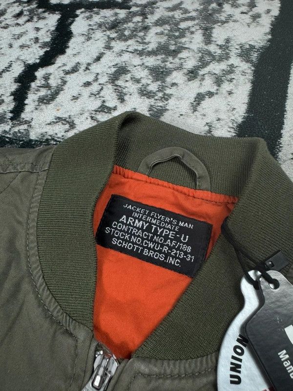 Schott Schott green bomber jacket with M logo new Size US M / EU 48-50 / 2 - 4 Thumbnail