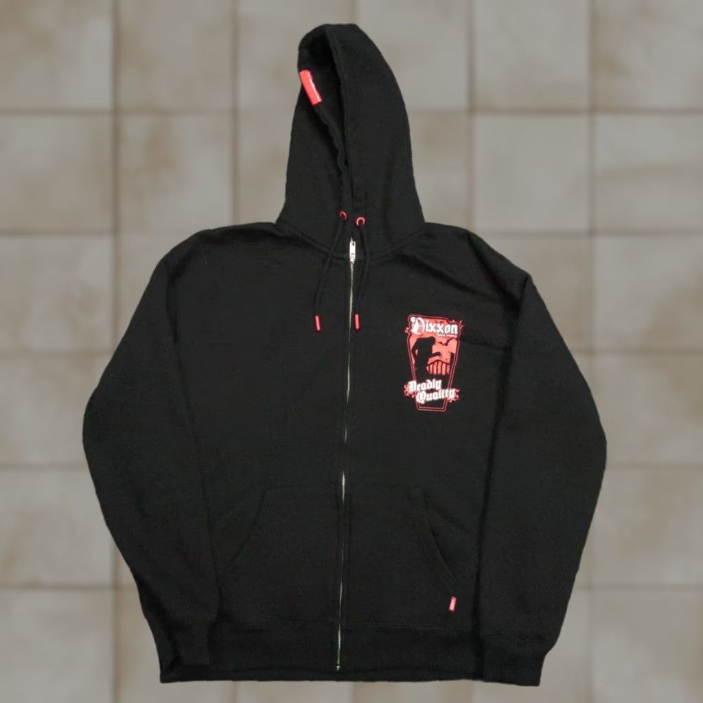 Vintage Dixxon Hoodie Men XL Black Full Zip Pockets Heavyweight Regular Size XL Shirt Hoodie Mens Black Dixxon Full Zip Hoodie XL Black Size US XL / EU 56 / 4 - 1 Thumbnail