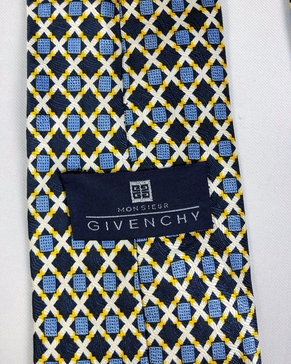 Givenchy Rare Givenchy Checkered Silk Tie Size ONE SIZE - 5 Thumbnail
