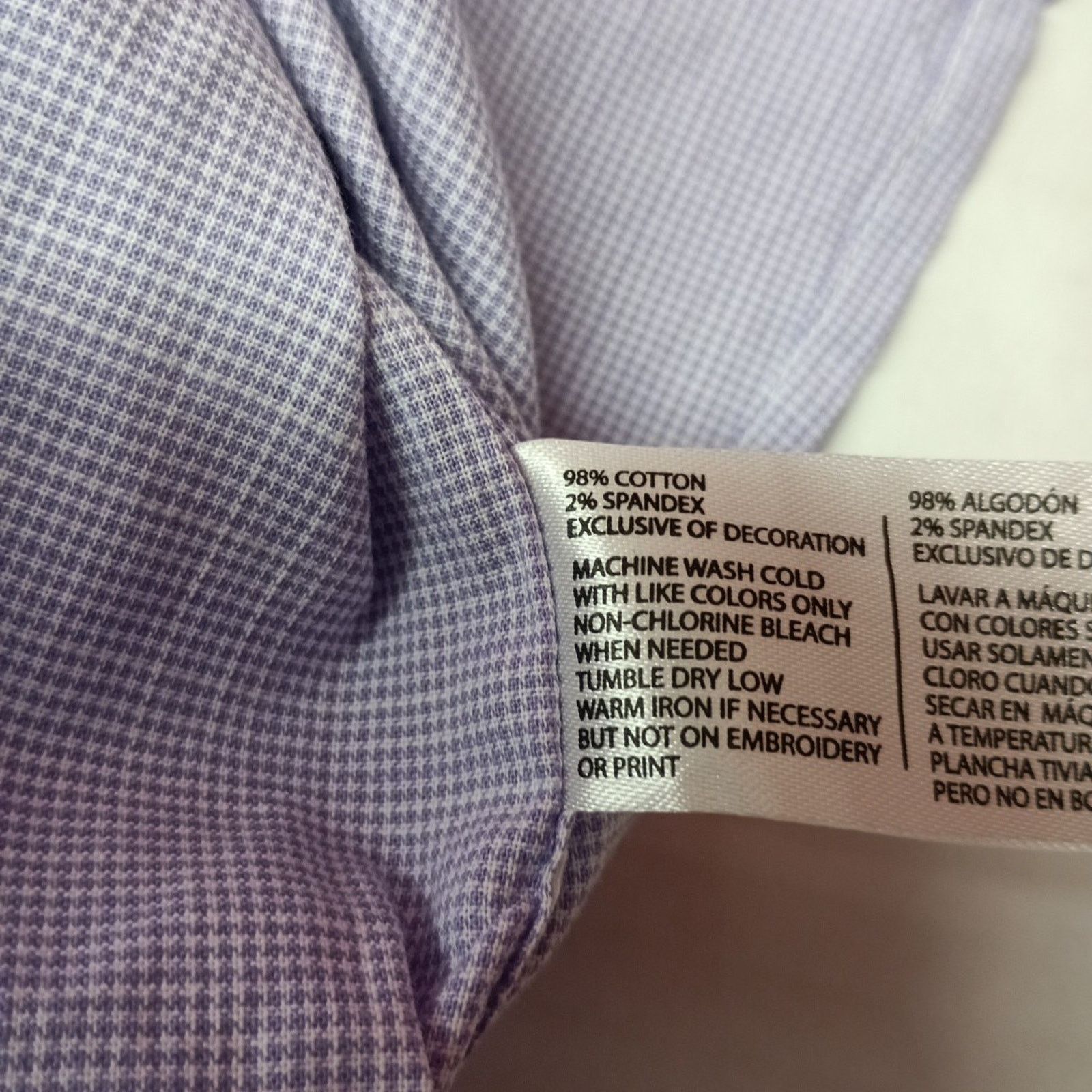 U.S. Polo Assn. U.S. Polo Assn. Button Woven Shirt Men's XL Violet Checkered Size US XL / EU 56 / 4 - 8 Thumbnail